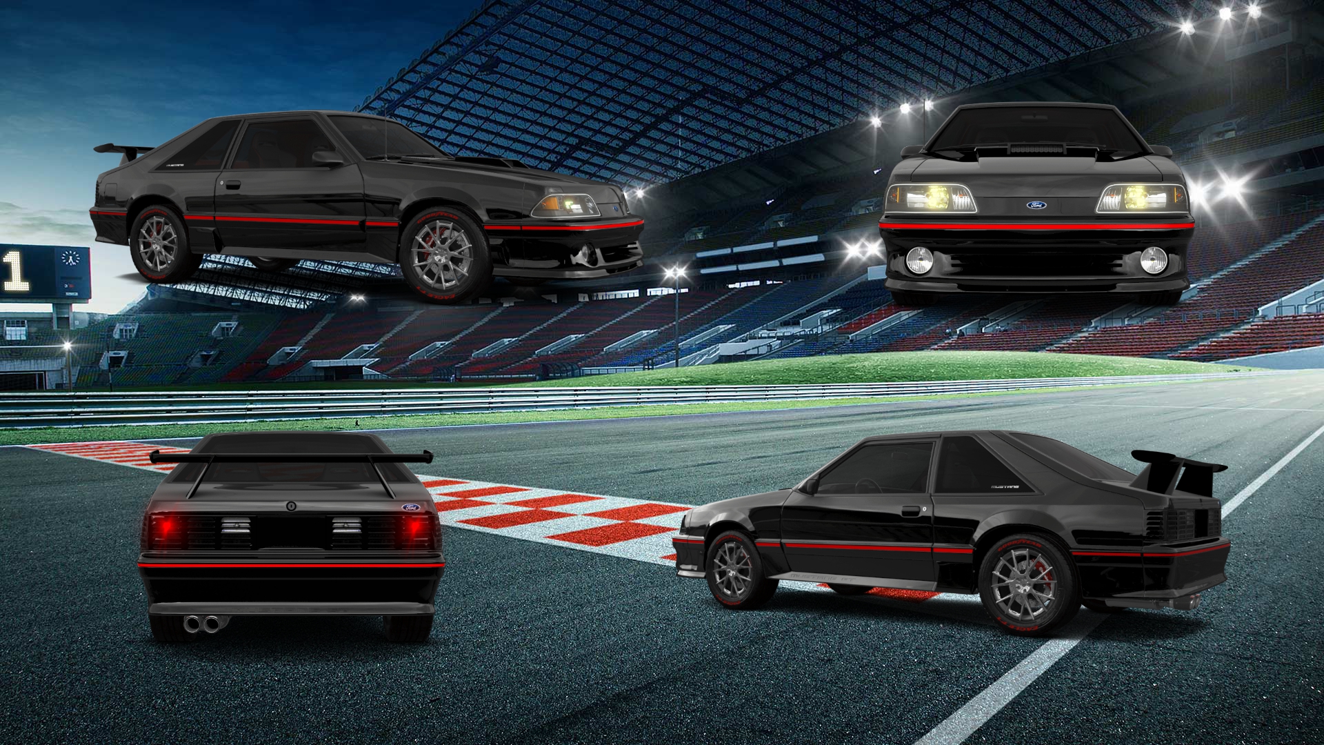Ford Mustang 3 Door Hatchback 1988 tuning