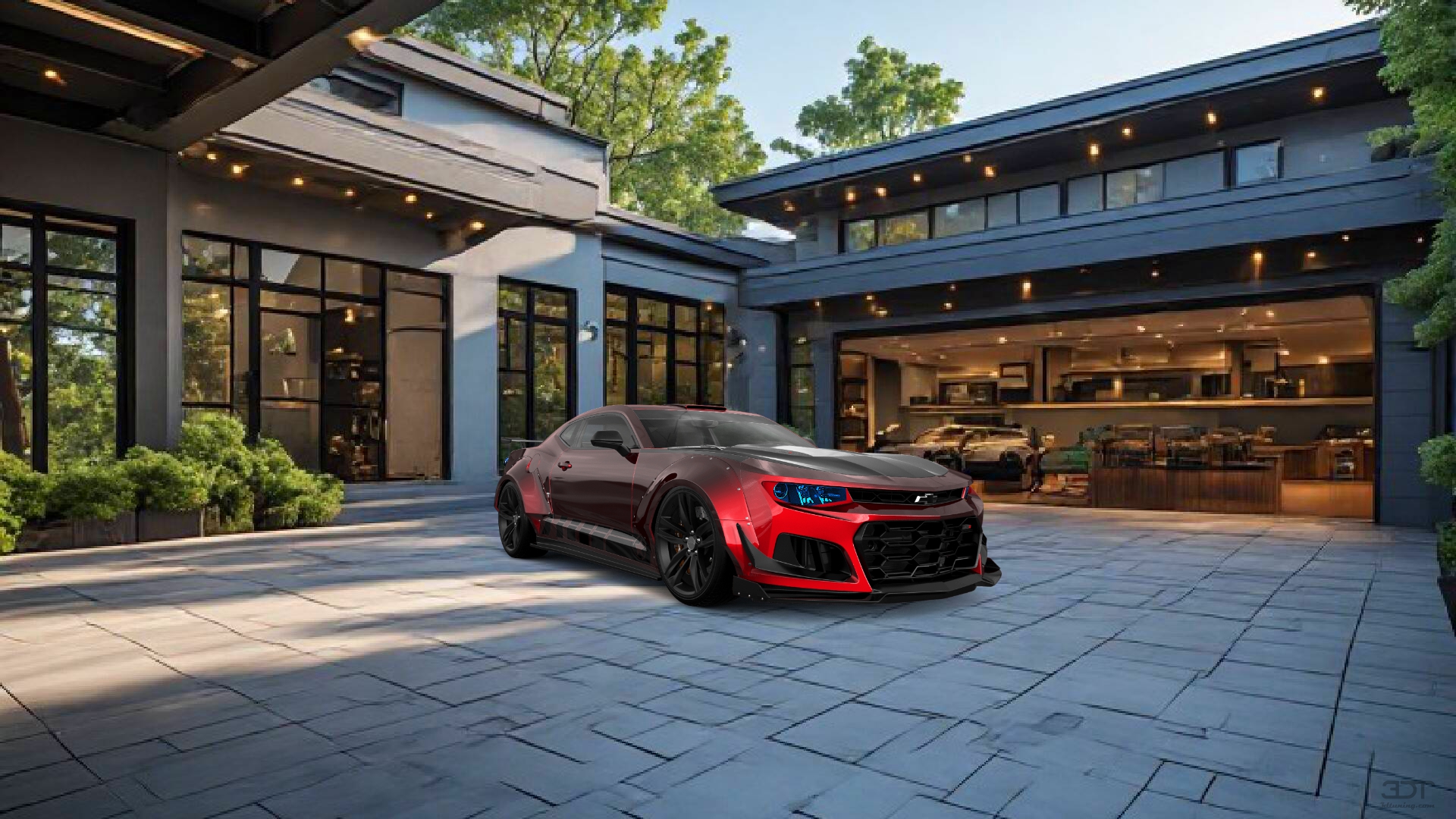 Chevrolet Camaro ZL1 in a modern house