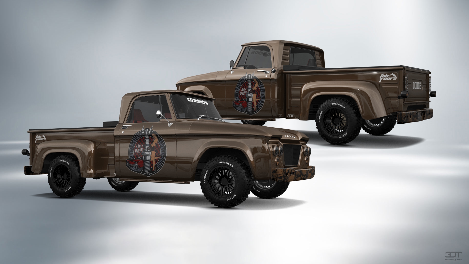 Dodge D-100 Stepside 2 Door pickup truck 1961 tuning