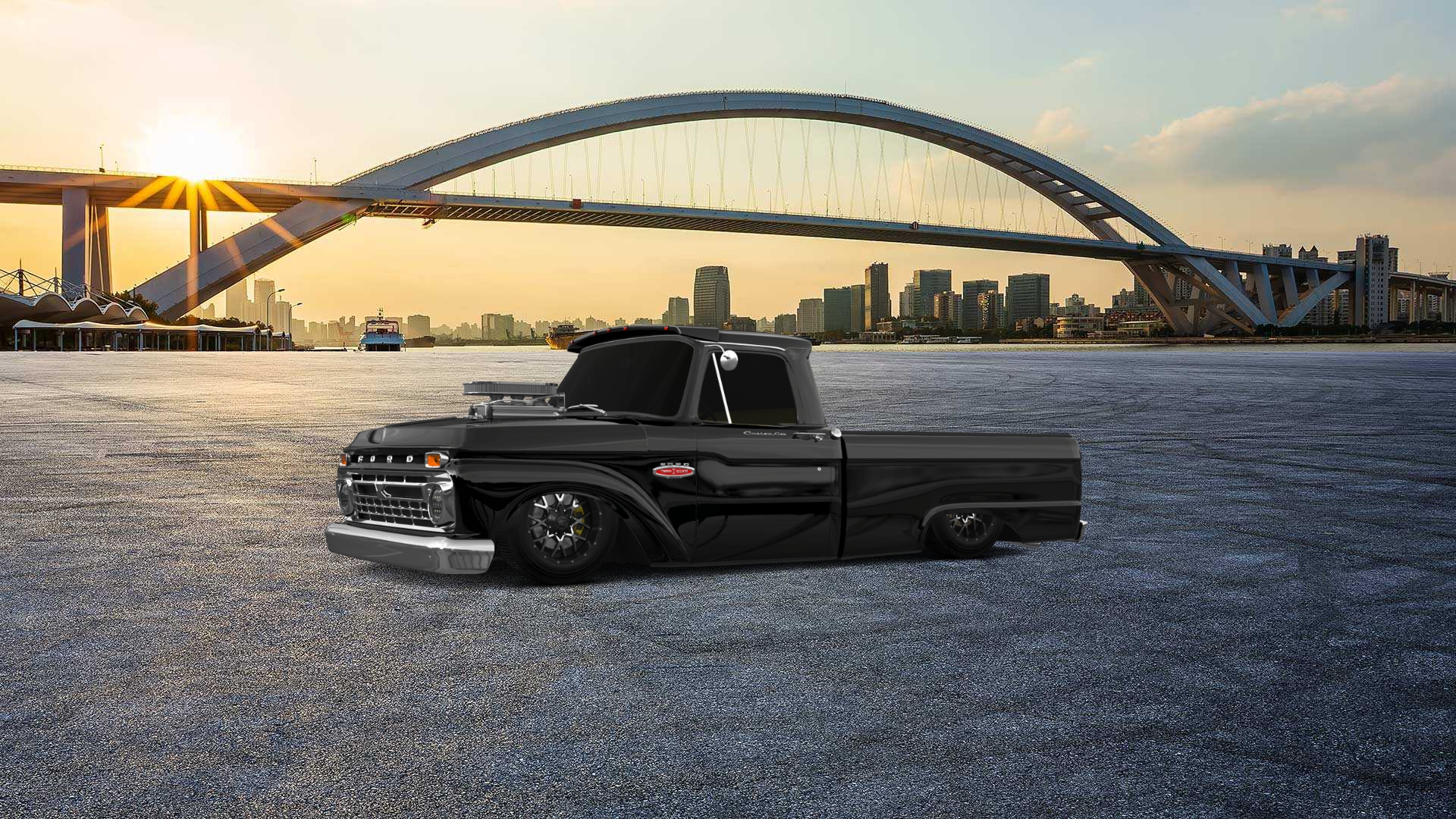 Ford F-100 Custom Cab 2 Door pickup truck 1966
