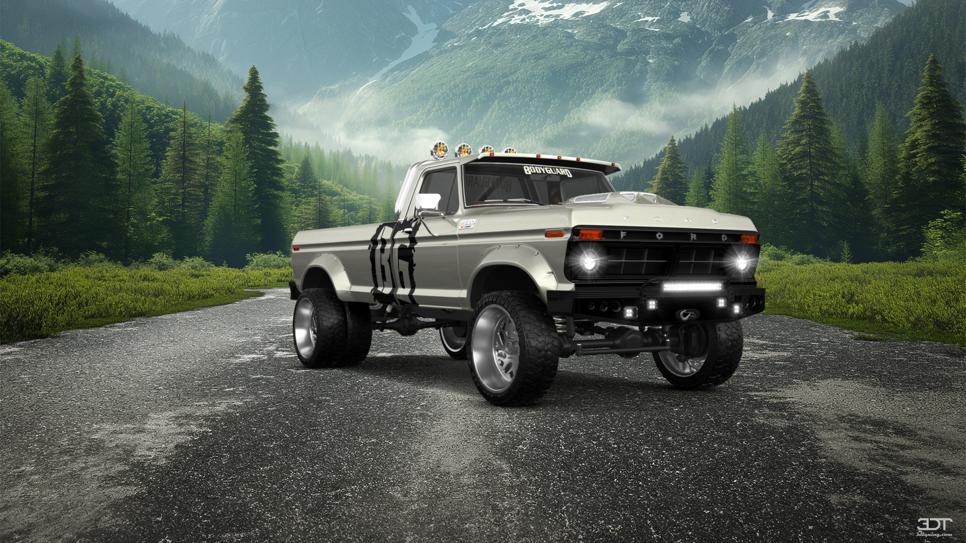 Ford F-350 Dually 2 Door pickup truck 1974 tuning