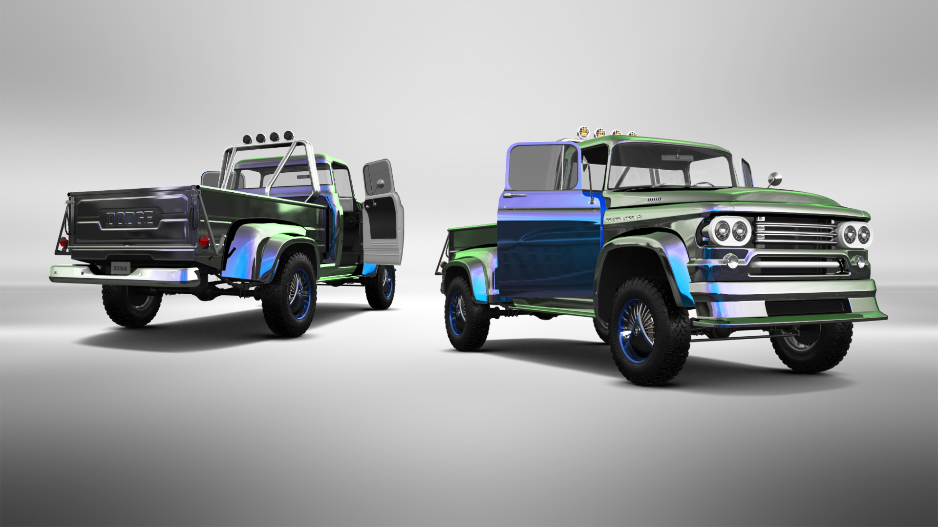 Dodge Power Wagon W300 2 Door pickup truck 1958 tuning