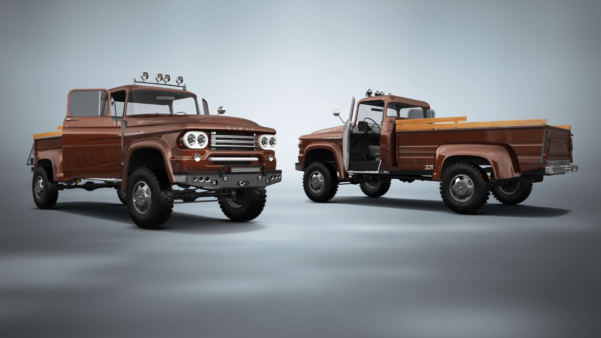 Dodge Power Wagon W300 2 Door pickup truck 1958 tuning