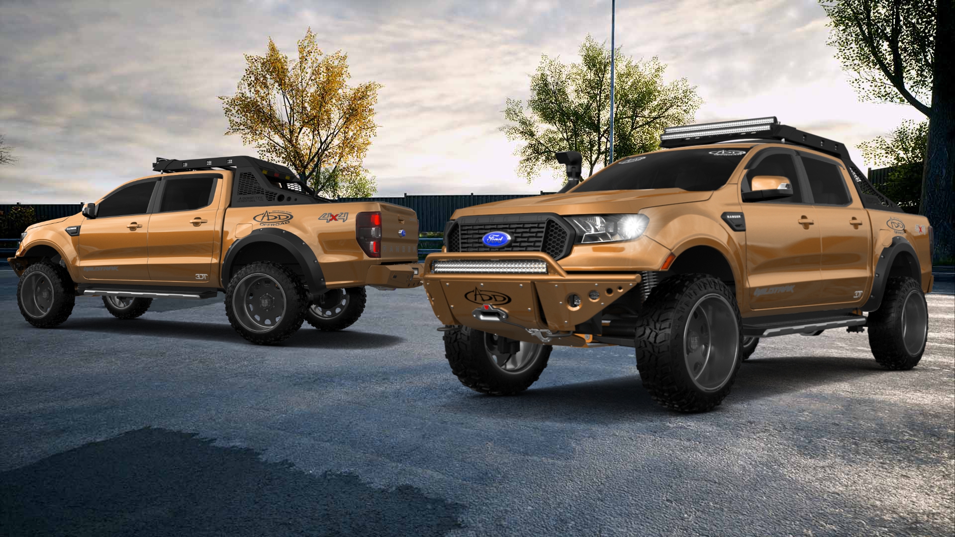 Ford Ranger 4 Door pickup truck 2019 tuning
