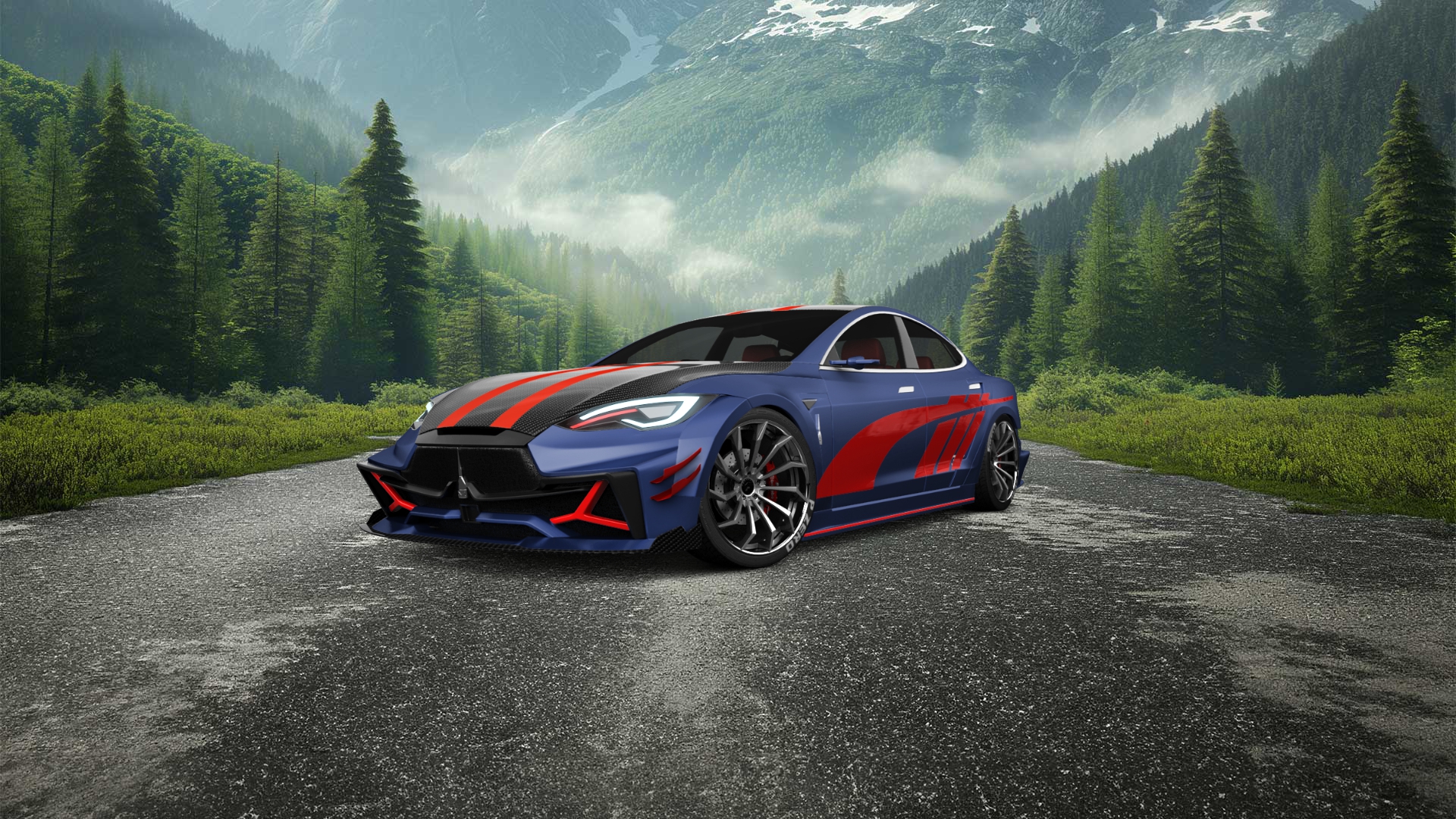 Tesla Model S 5 Door Liftback 2013 tuning