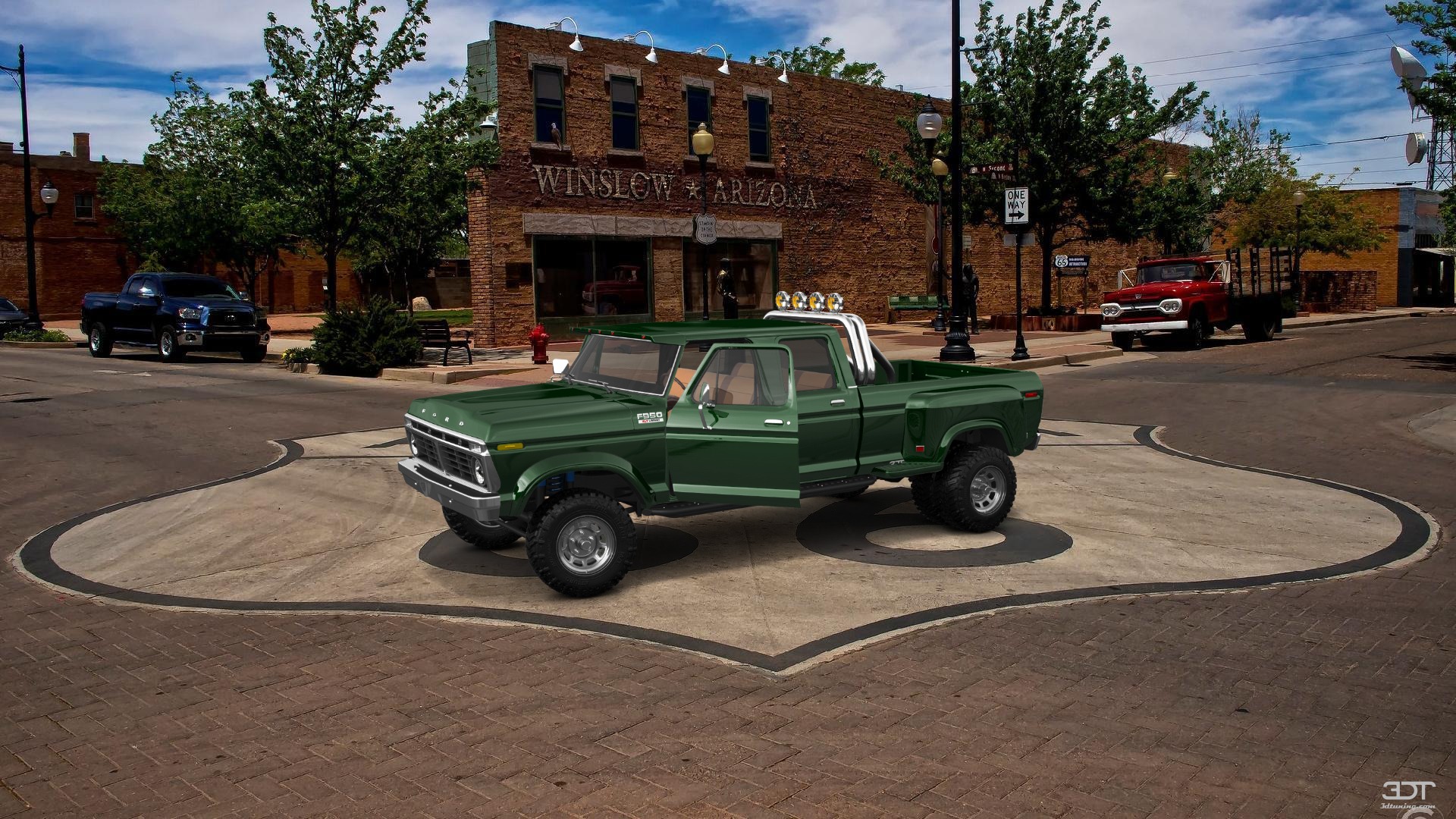 Tuning Ford F-350 Dually 4 Door pickup truck 1973
