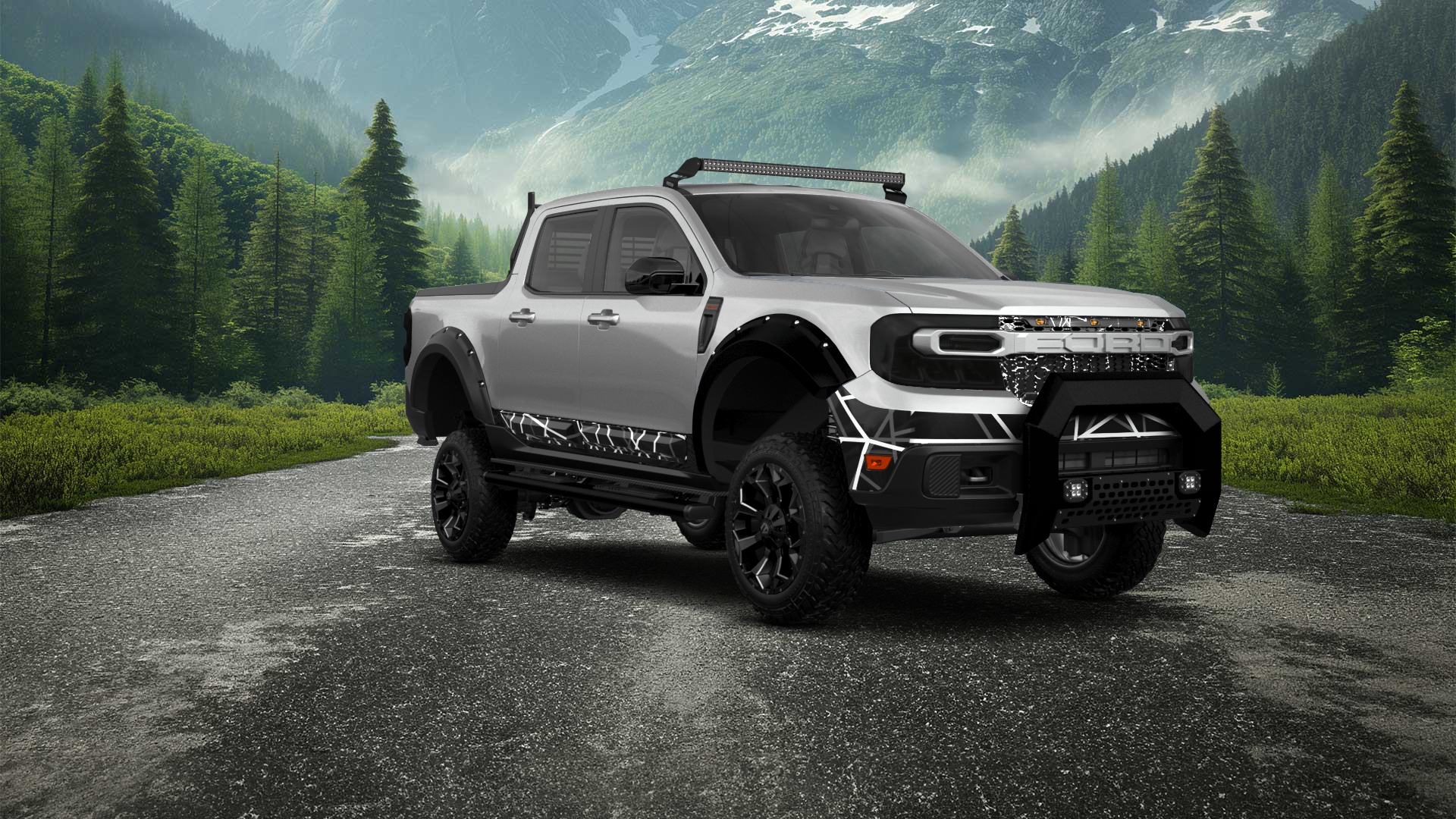 Ford Maverick 4 Door pickup truck 2022 tuning