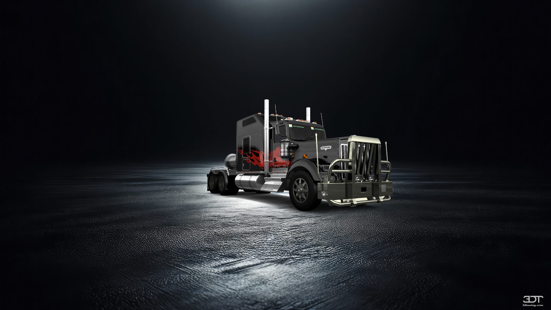 Tuning Kenworth W900 Sleeper Cab Truck 2015