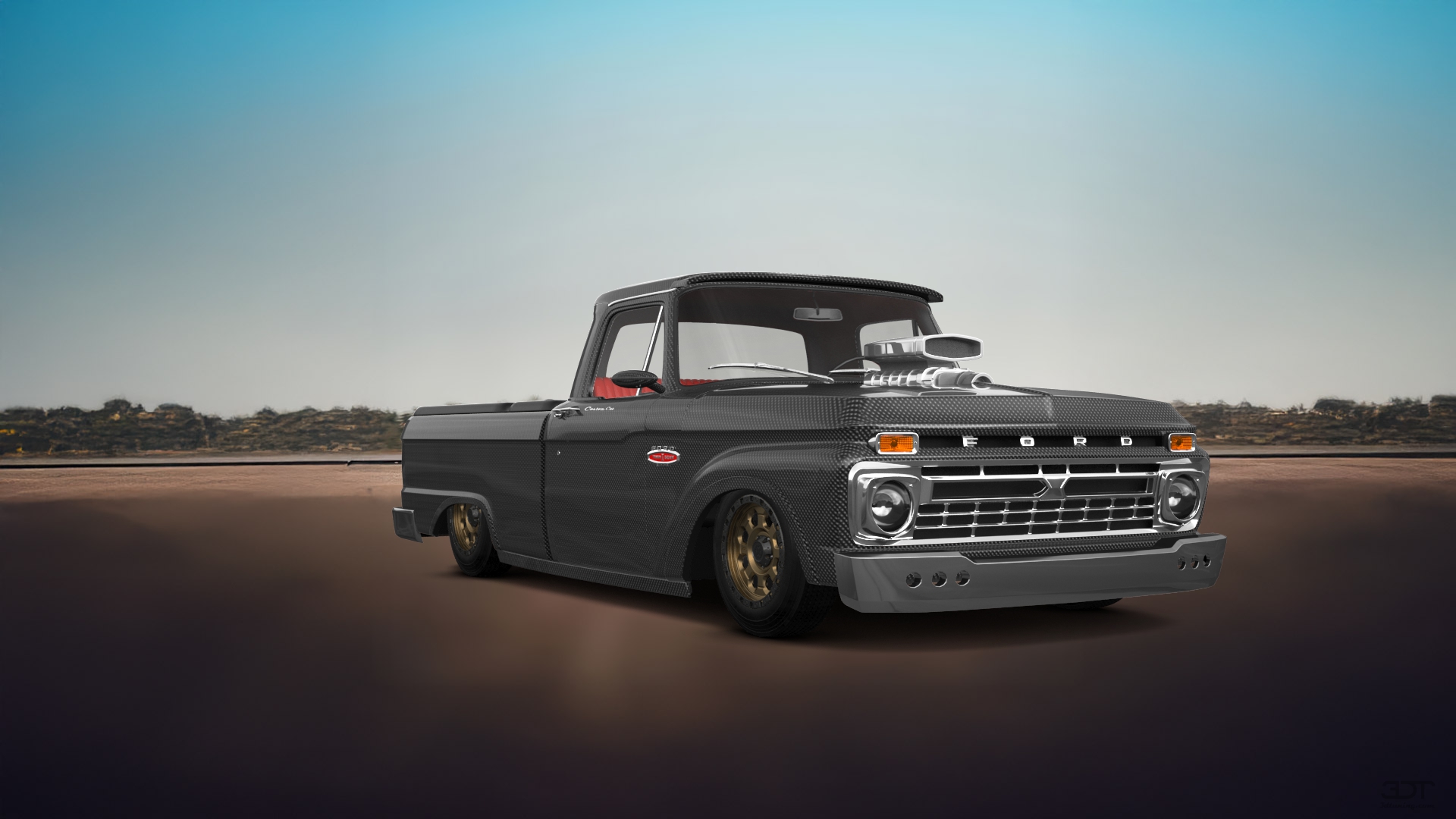 Ford F-100 Custom Cab 2 Door pickup truck 1966 tuning
