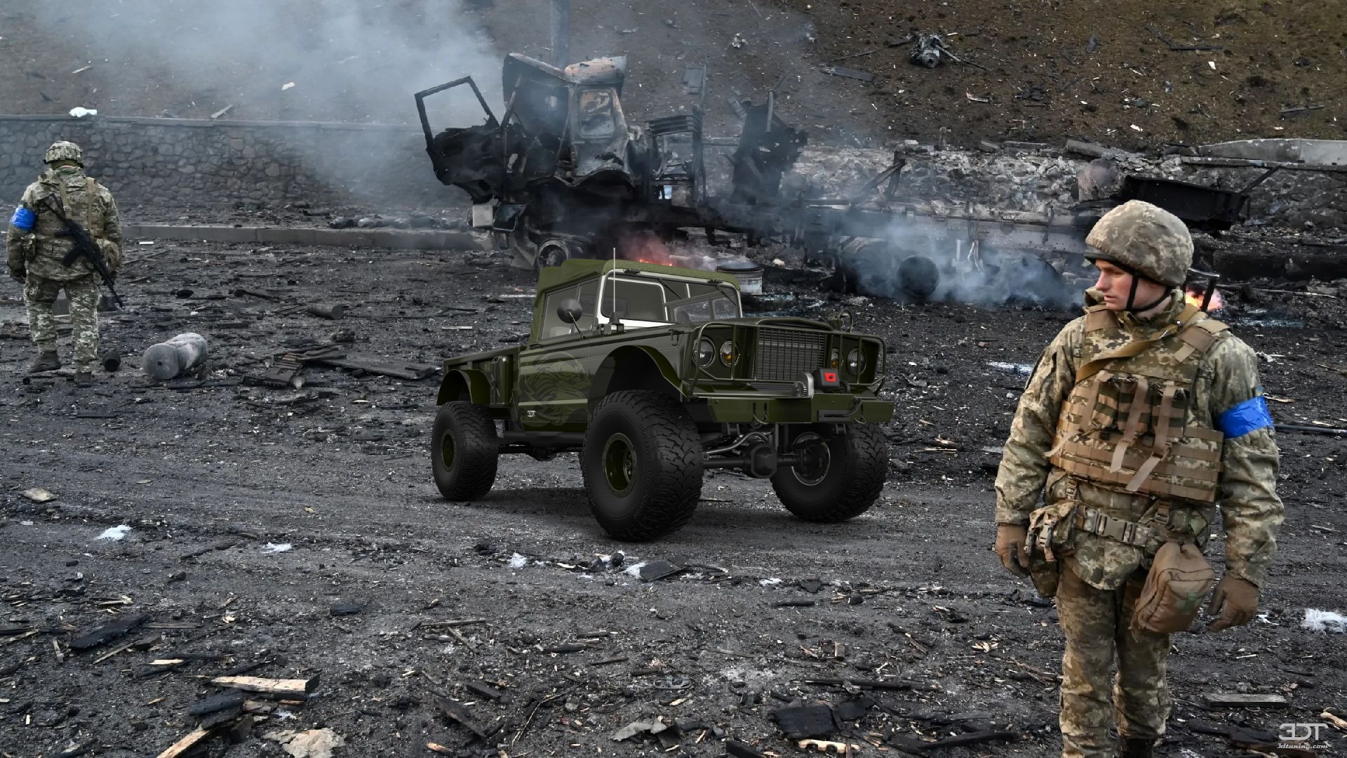 Tuning Jeep Kaiser M715 2 Door pickup truck 1968