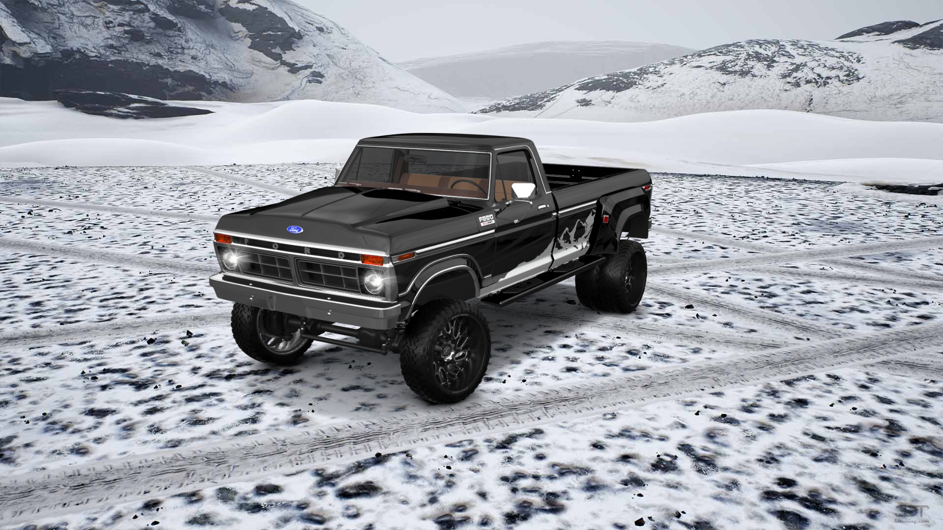Ford F-350 Dually 2 Door pickup truck 1974 tuning