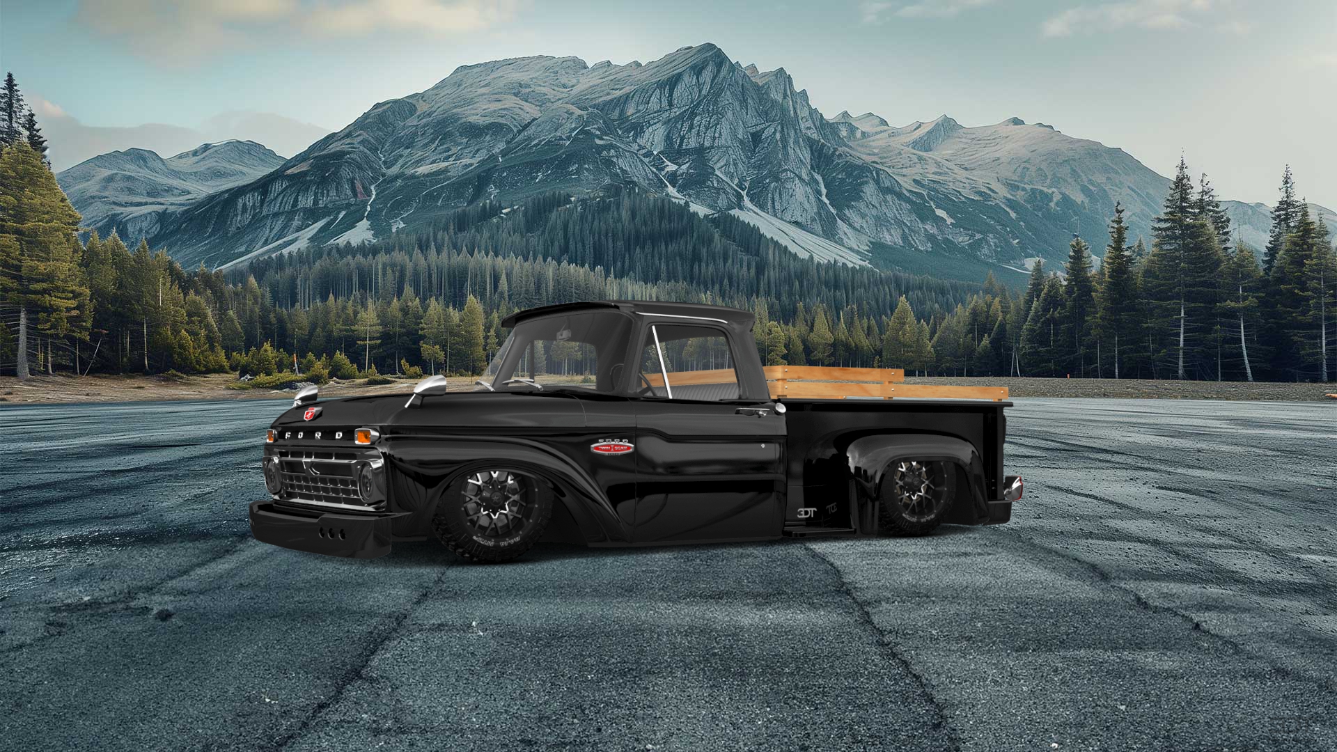 Ford F-100 Flareside 2 Door pickup truck 1961 tuning