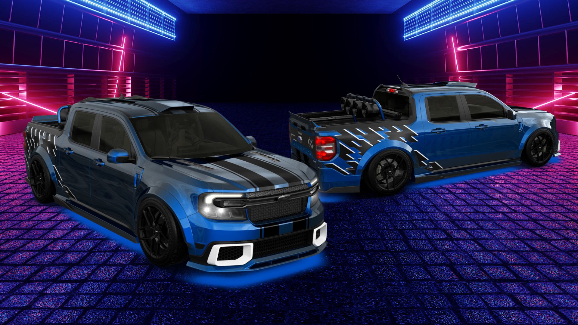 Ford Maverick 4 Door pickup truck 2022 tuning