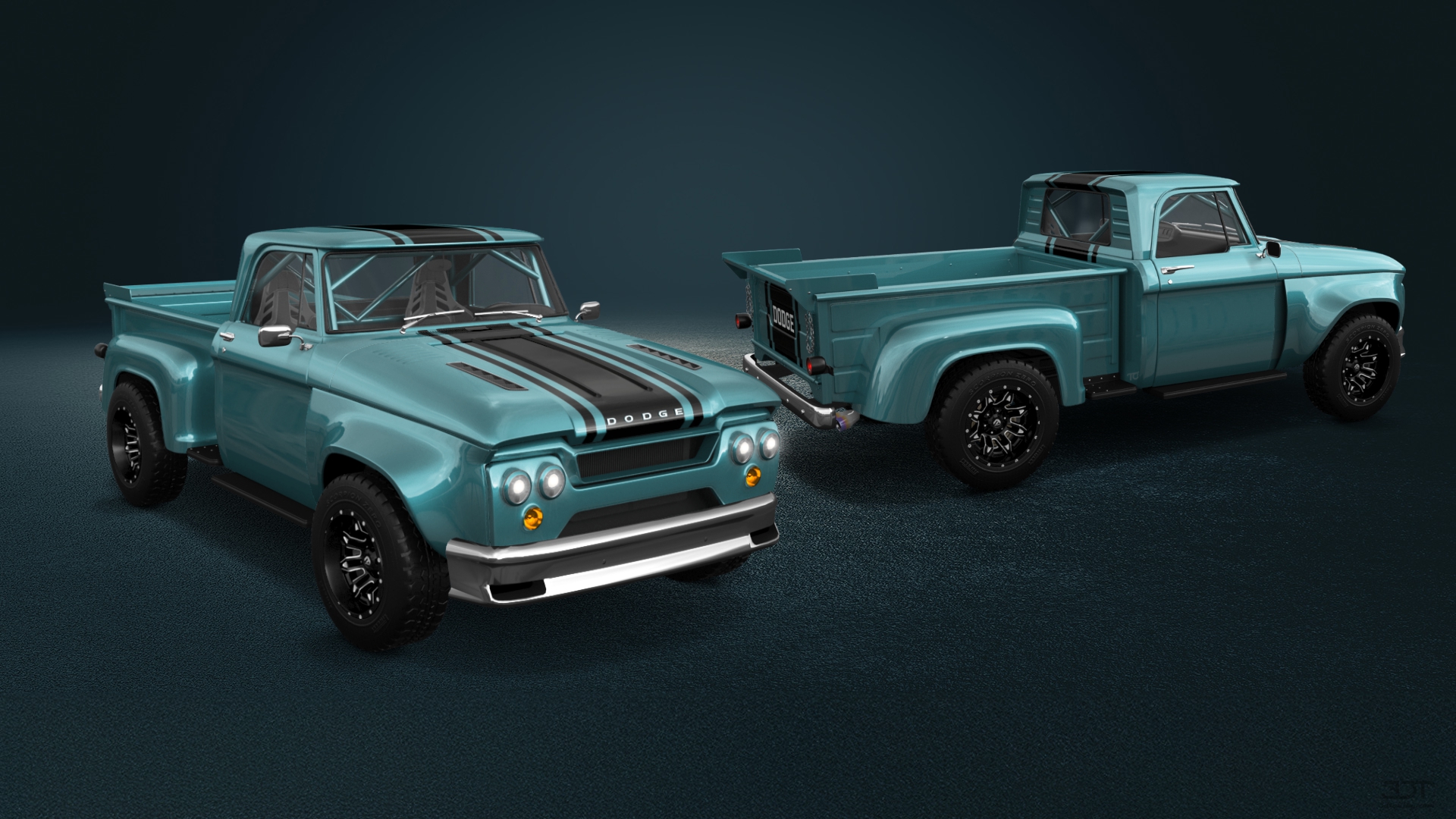 Dodge D-100 Stepside 2 Door pickup truck 1961 tuning