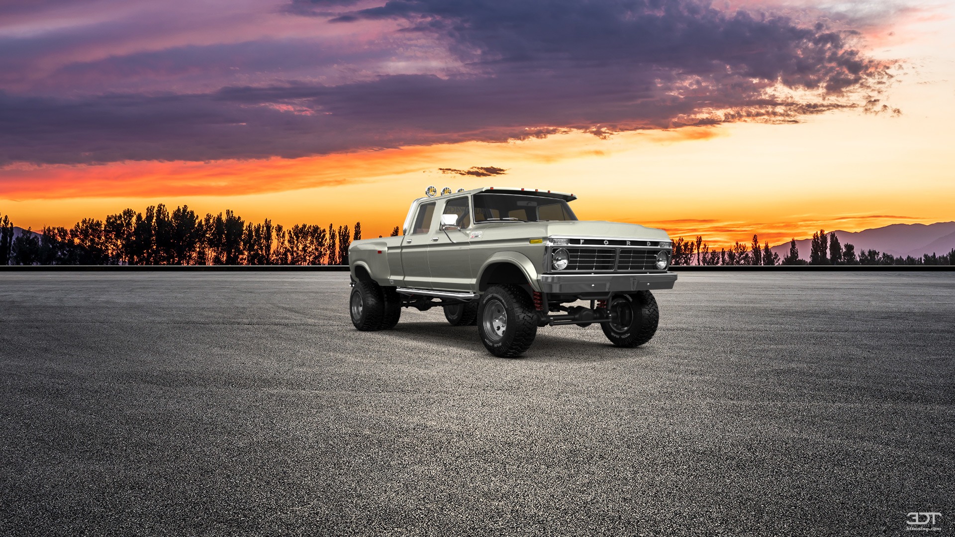 Ford F-350 Dually 4 Door pickup truck 1973 tuning