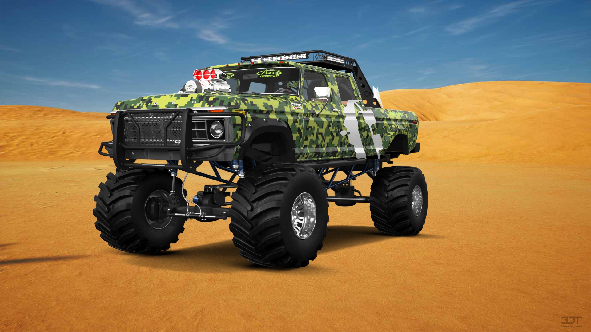 Ford F-350 Dually 4 Door pickup truck 1973 tuning