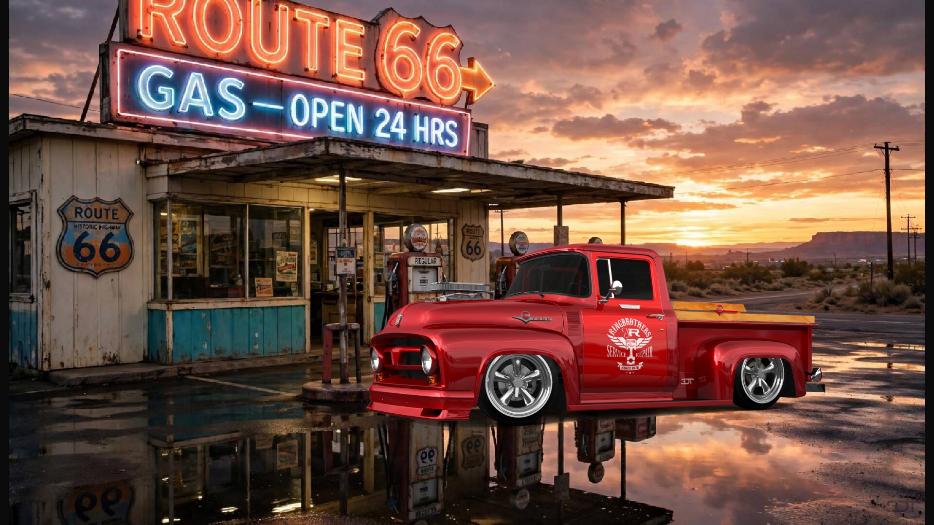 Ford F-100 2 Door truck 1956 tuning