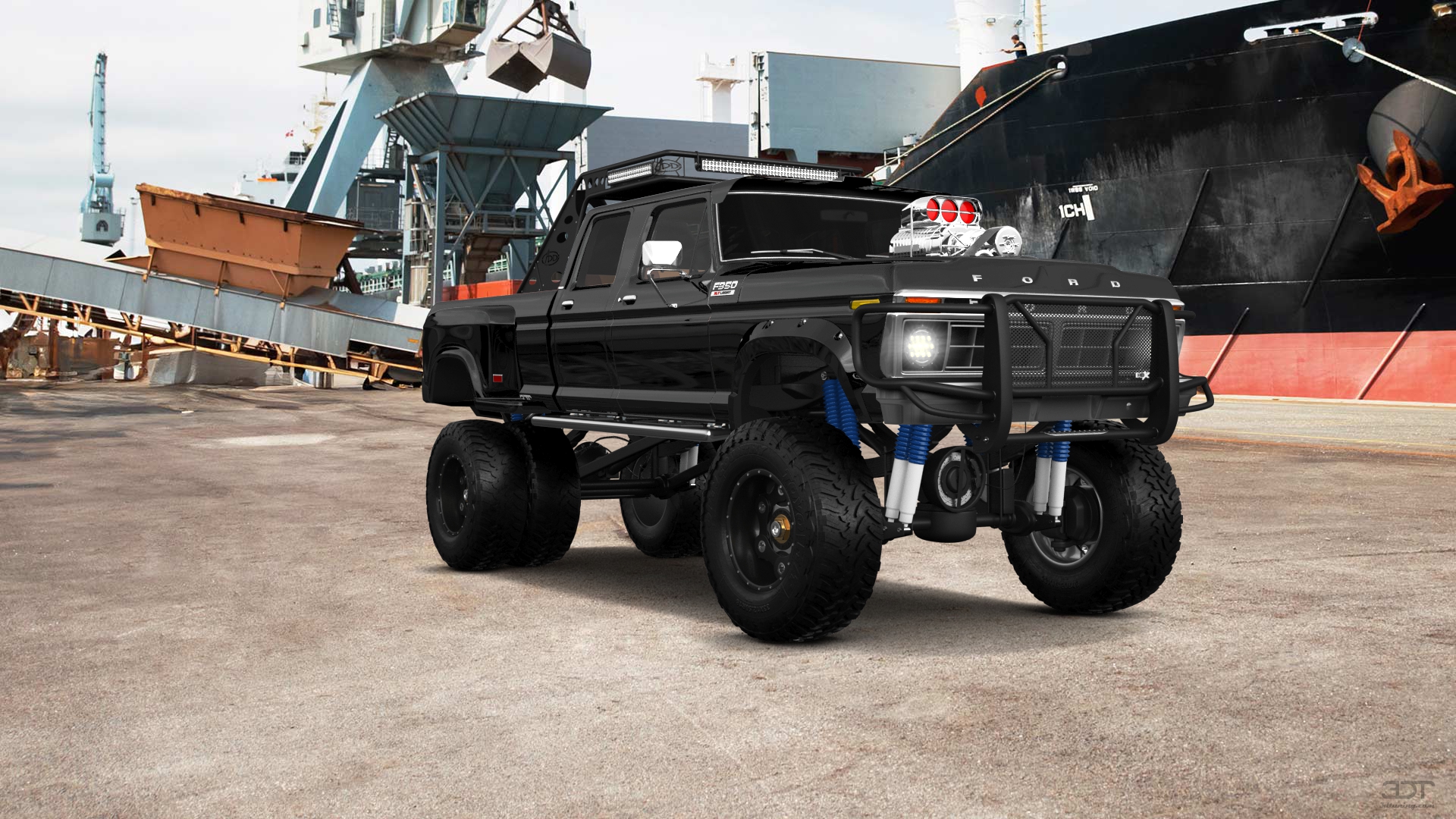 Ford F-350 Dually 4 Door pickup truck 1973 tuning