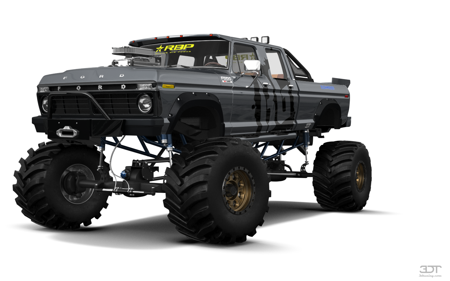 Tuning Ford F-350 Dually 4 Door pickup truck 1973