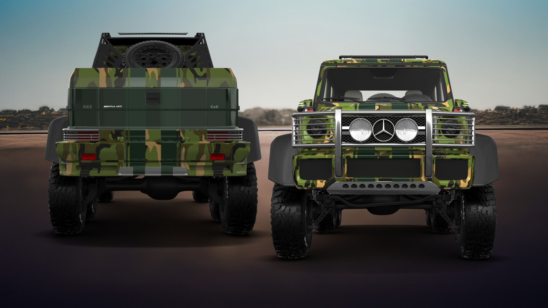 Mercedes G 63 AMG 6x6 4 Door pickup truck 2013 tuning