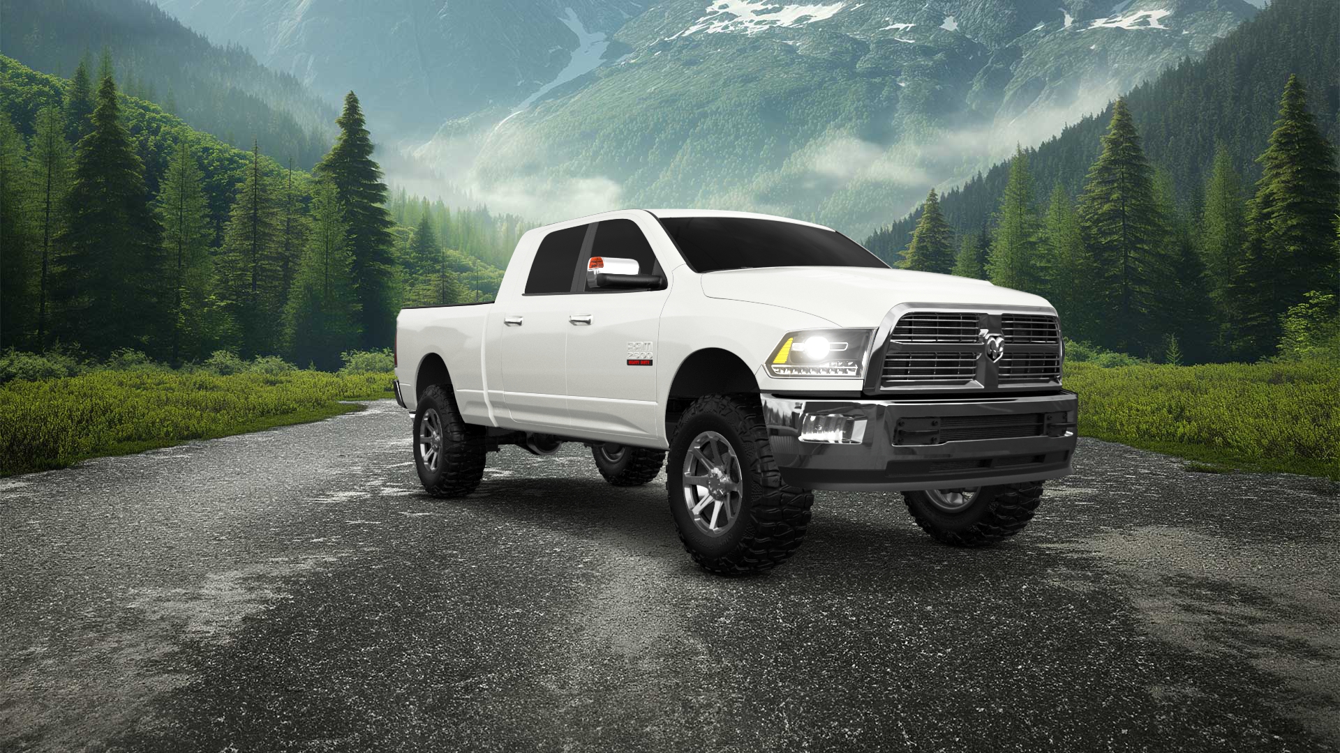 Dodge Ram 2500 Mega Cab 6.4 ft box 4 Door pickup truck 2010 tuning