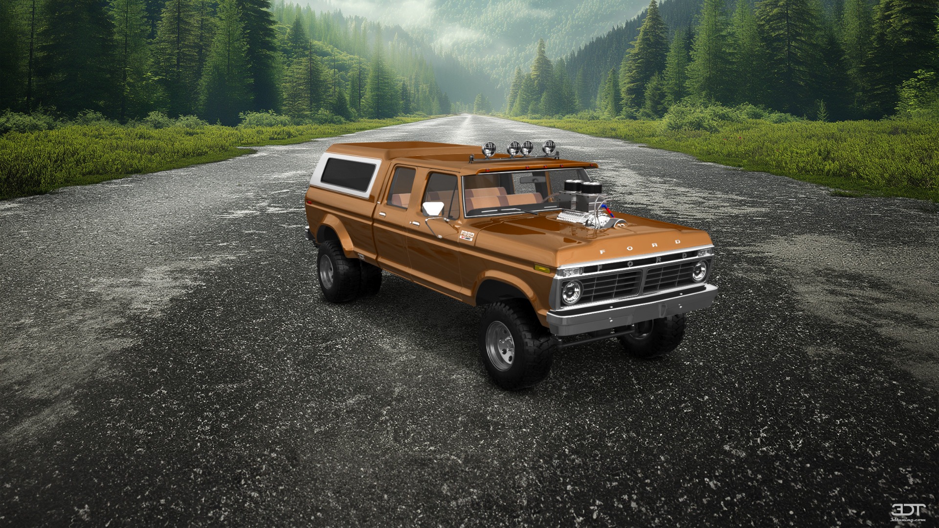 Ford F-350 Dually 4 Door pickup truck 1973 tuning