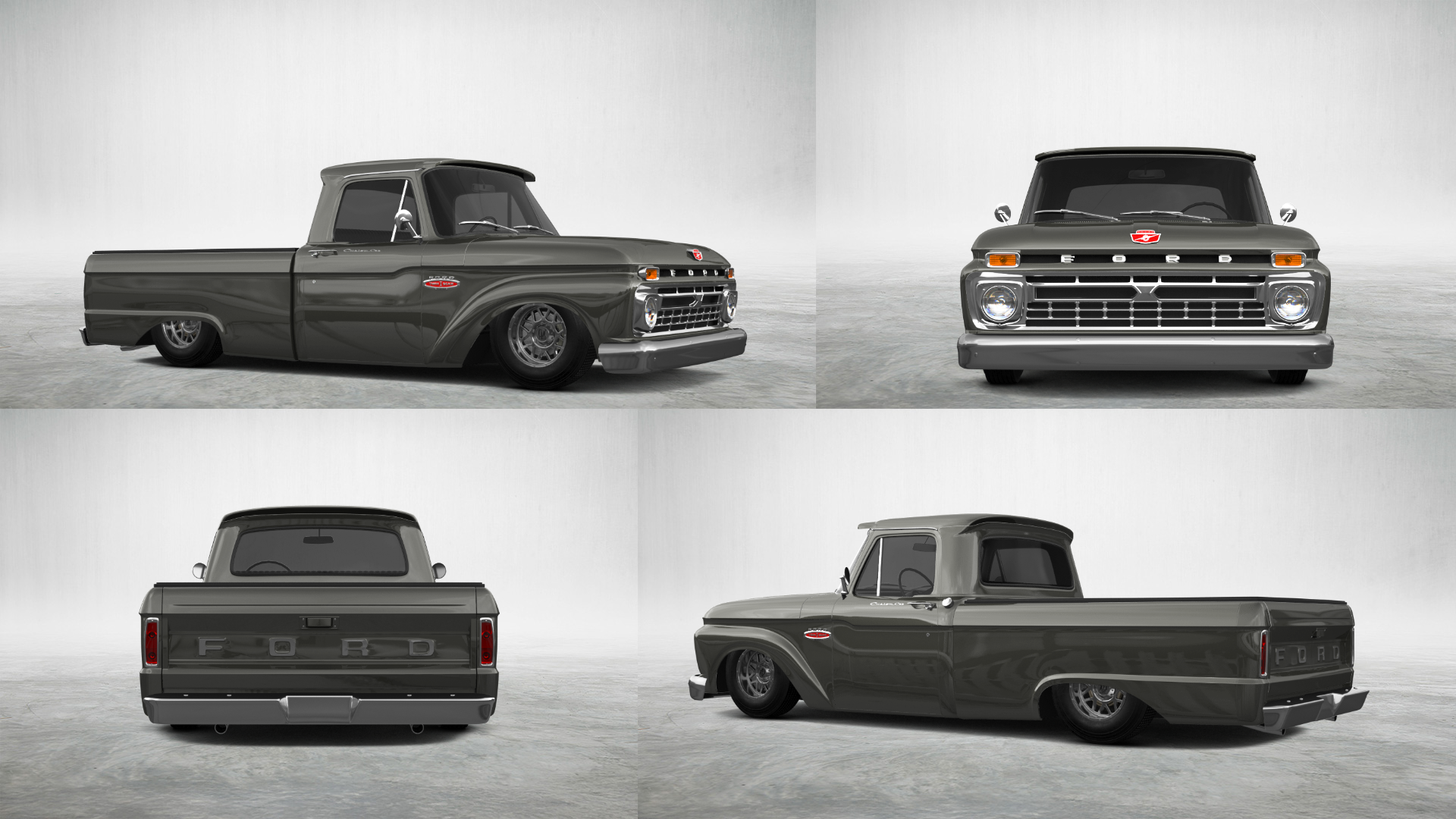 Ford F-100 Custom Cab 2 Door pickup truck 1966 tuning