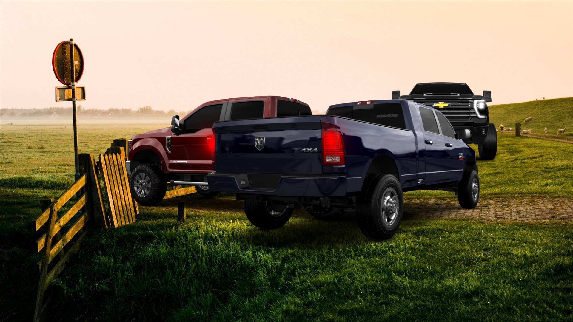 Dodge Ram 2500 Mega Cab 6.4 ft box 4 Door pickup truck 2010 tuning
