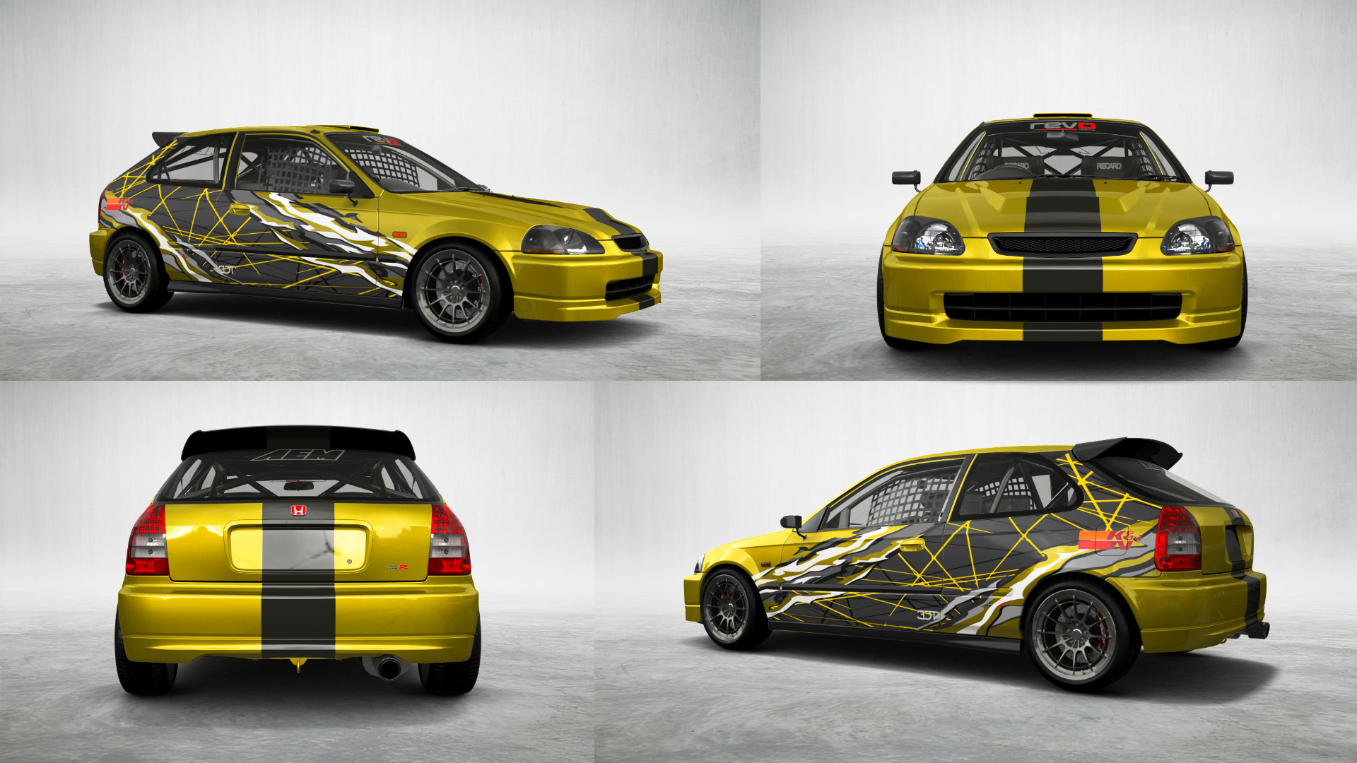Honda Civic 3 Door Hatchback 1997 tuning