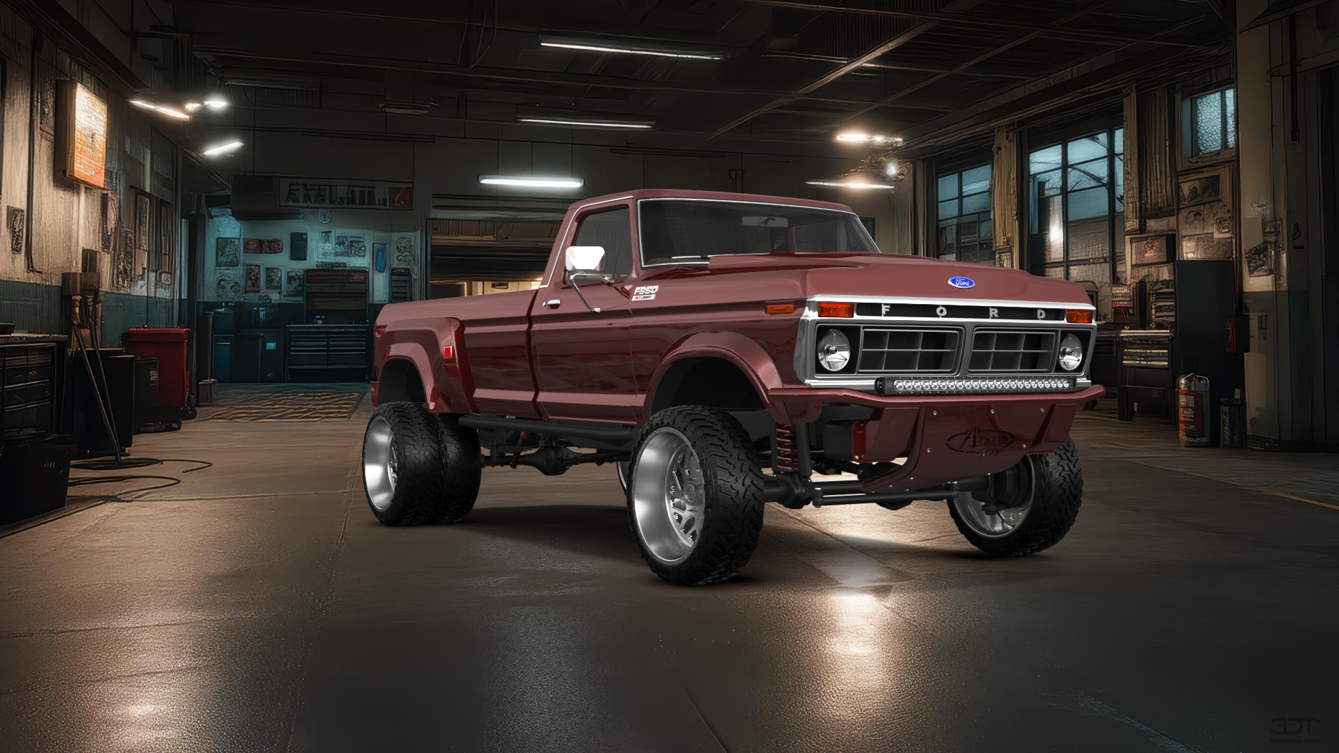 Ford F-350 Dually 2 Door pickup truck 1974 tuning