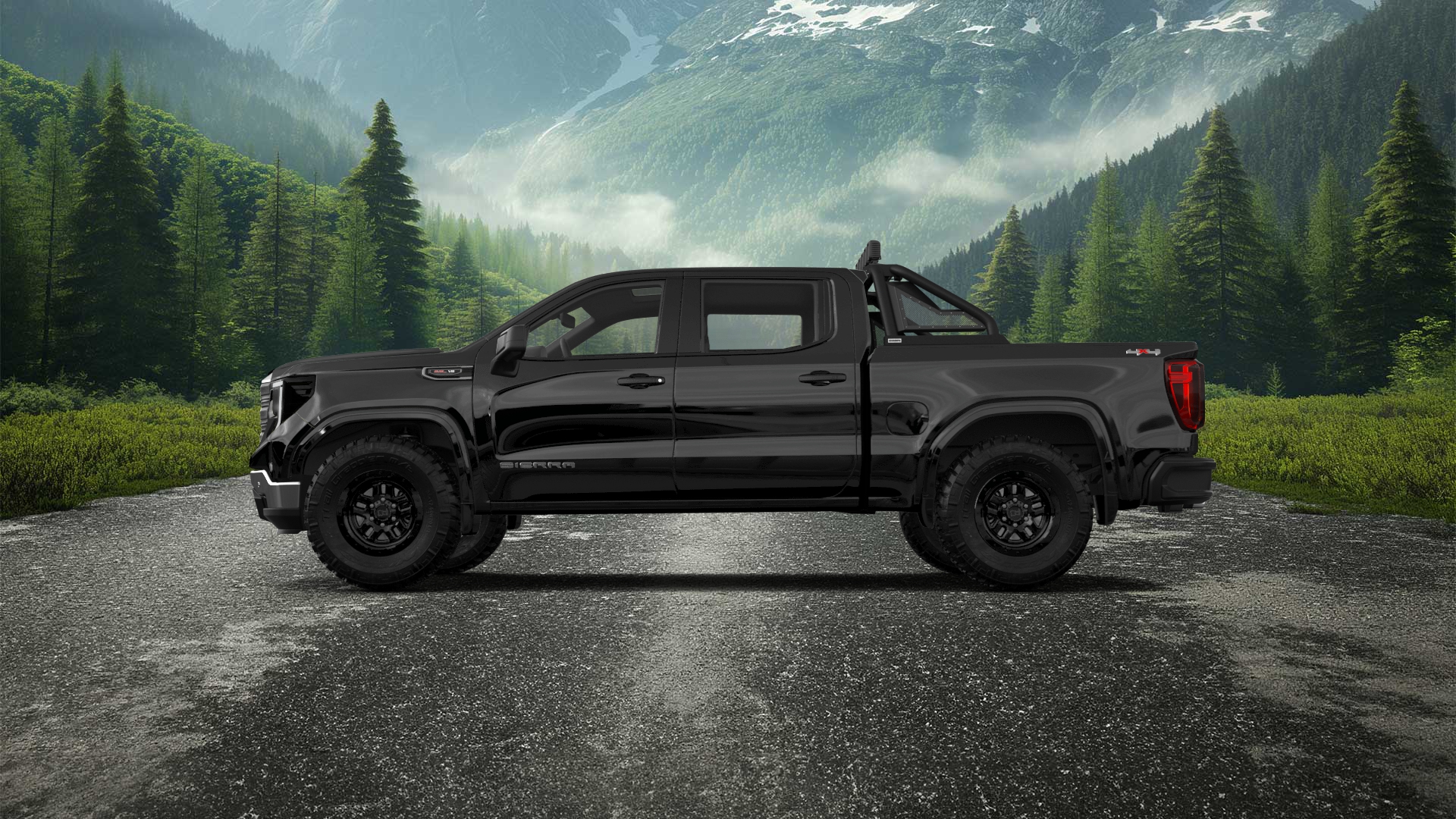 GMC Sierra 1500 Crew Cab 5.8 ft box 4 Door pickup truck 2023 tuning