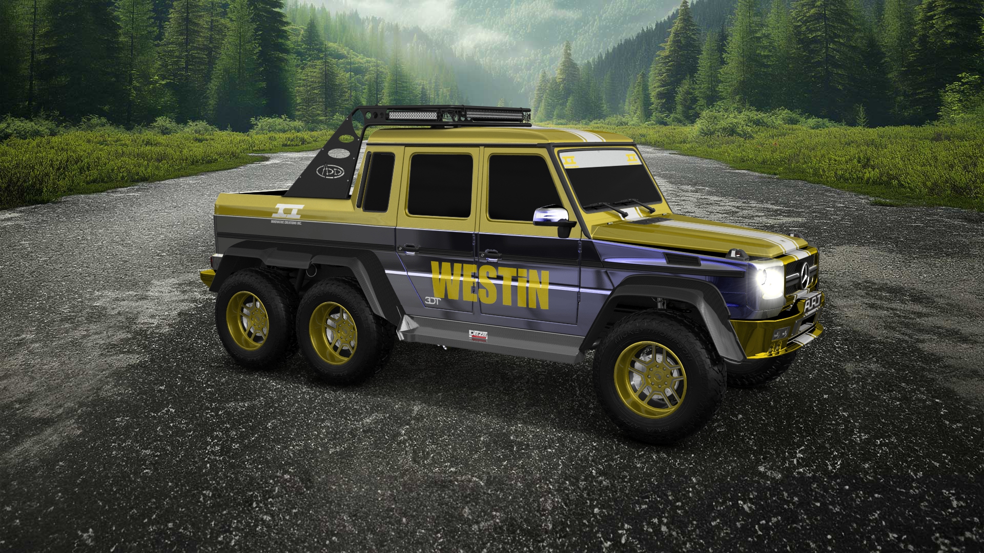 Mercedes G 63 AMG 6x6 4 Door pickup truck 2013 tuning