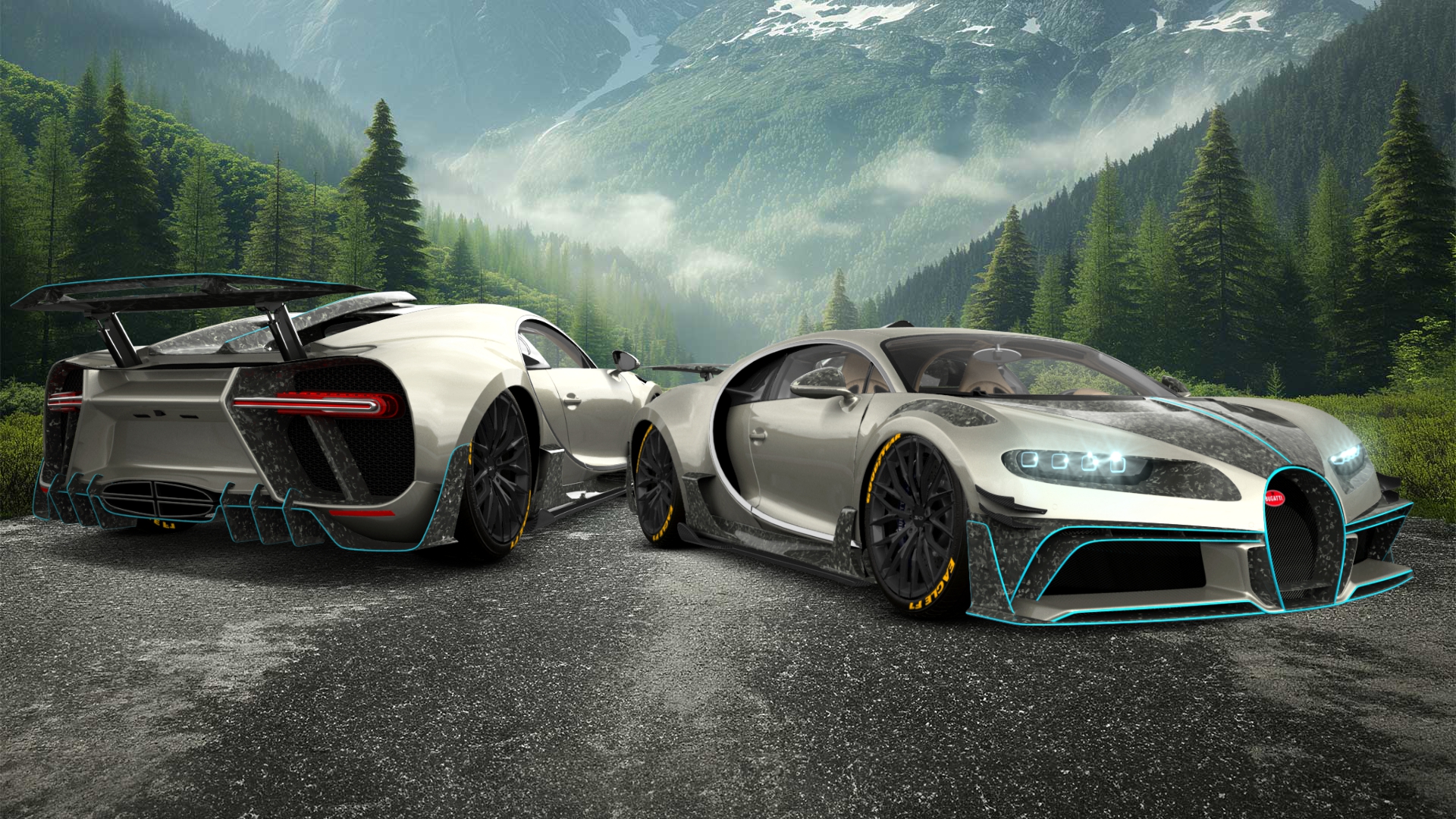 Bugatti Chiron 2 Door Coupe 2016 tuning