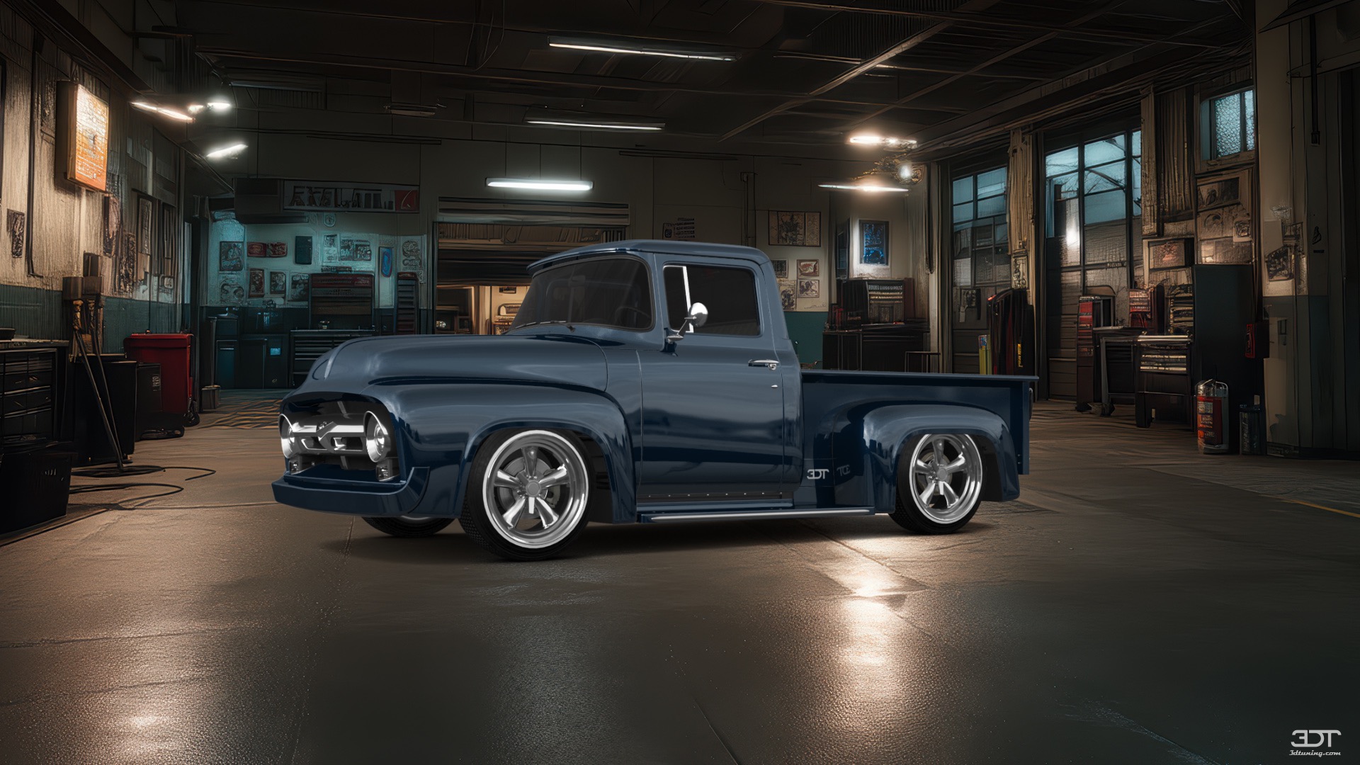 Tuning Ford F-100 2 Door truck 1956