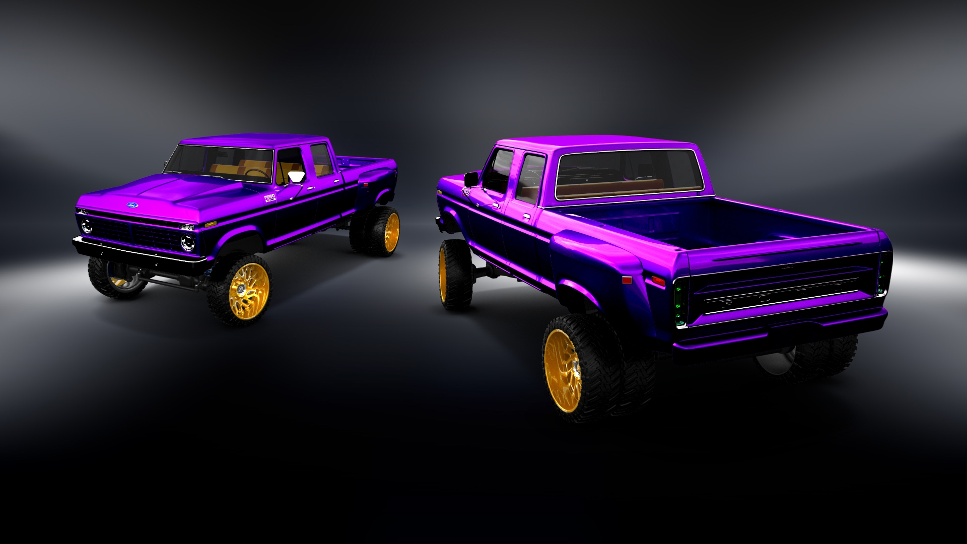 Ford F-350 Dually 4 Door pickup truck 1973 tuning