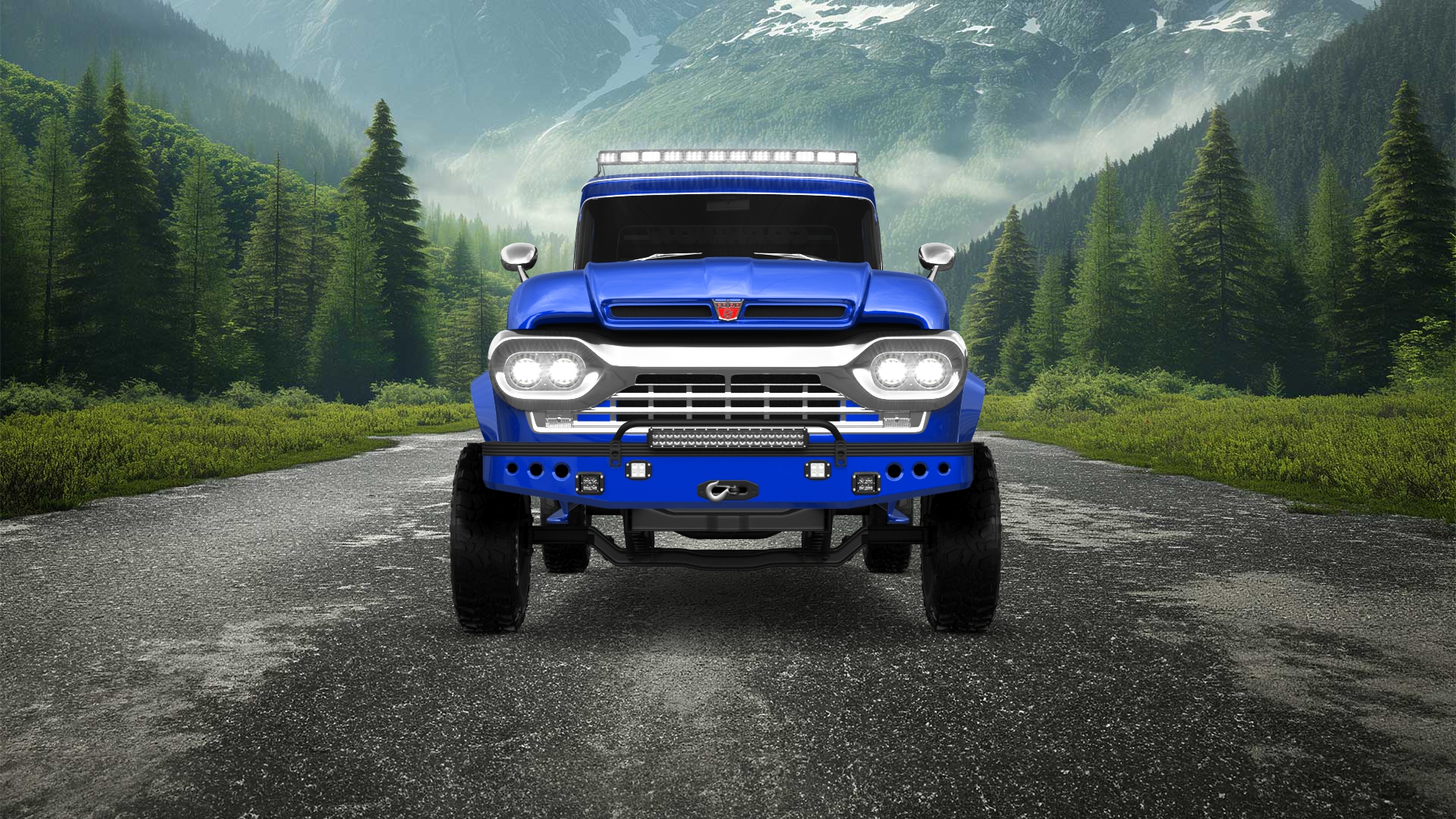 Ford F-100 2 Door pickup truck 1960 tuning