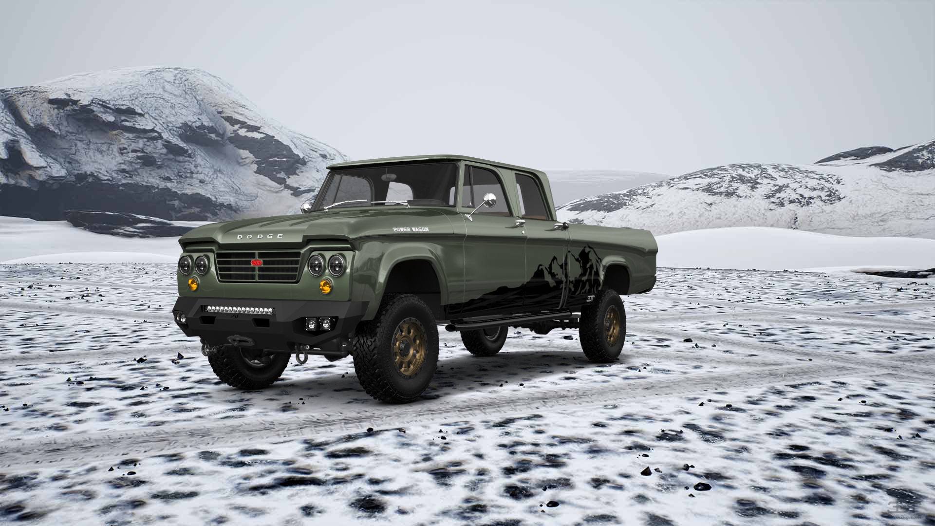 Dodge Power Wagon 4 Door pickup truck 1964 tuning