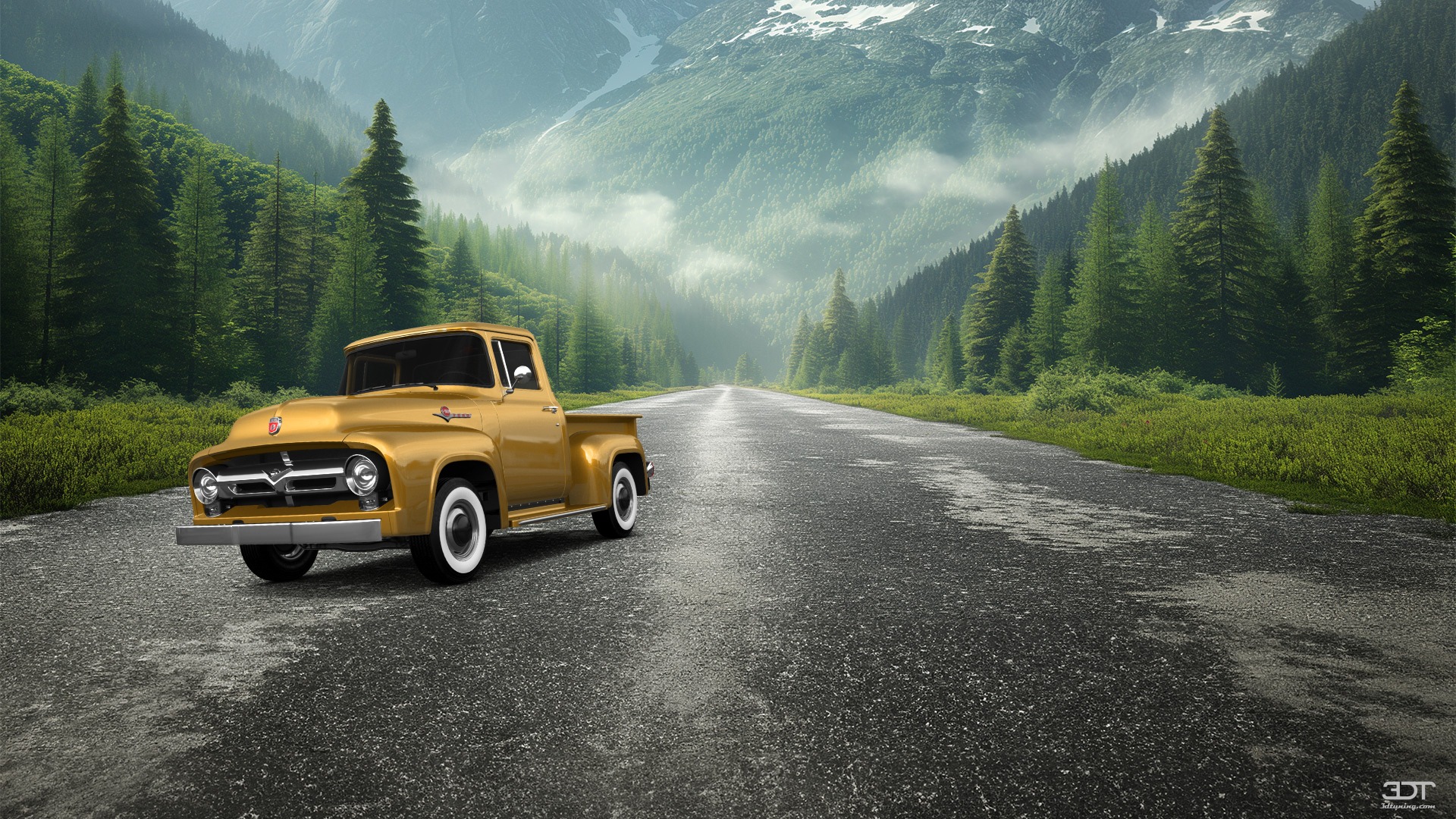 Ford F-100 2 Door truck 1956 Images