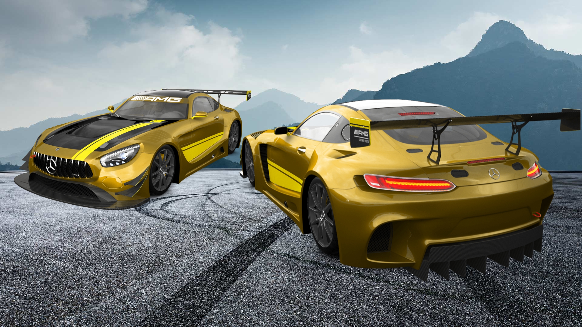 Mercedes AMG GT 2 door fastback coupe 2015 tuning