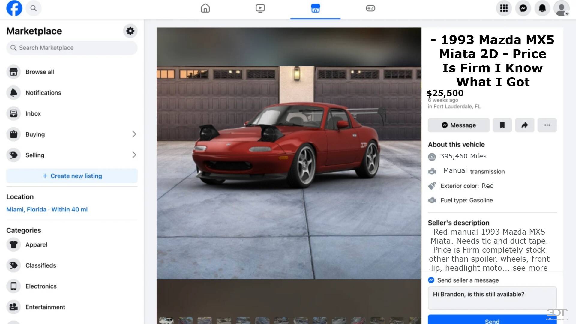 Mazda MX-5 Miata Convertible 1994 tuning