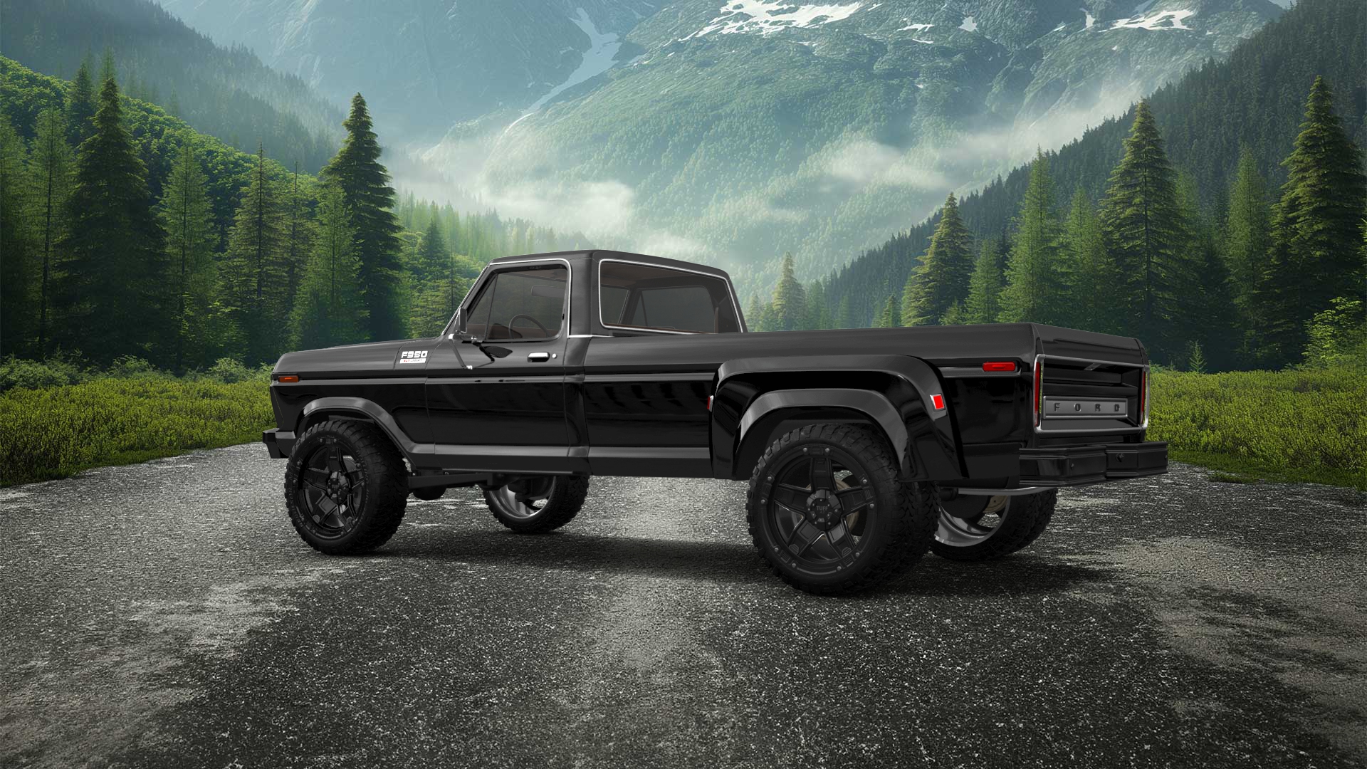 Ford F-350 Dually 2 Door pickup truck 1974 tuning