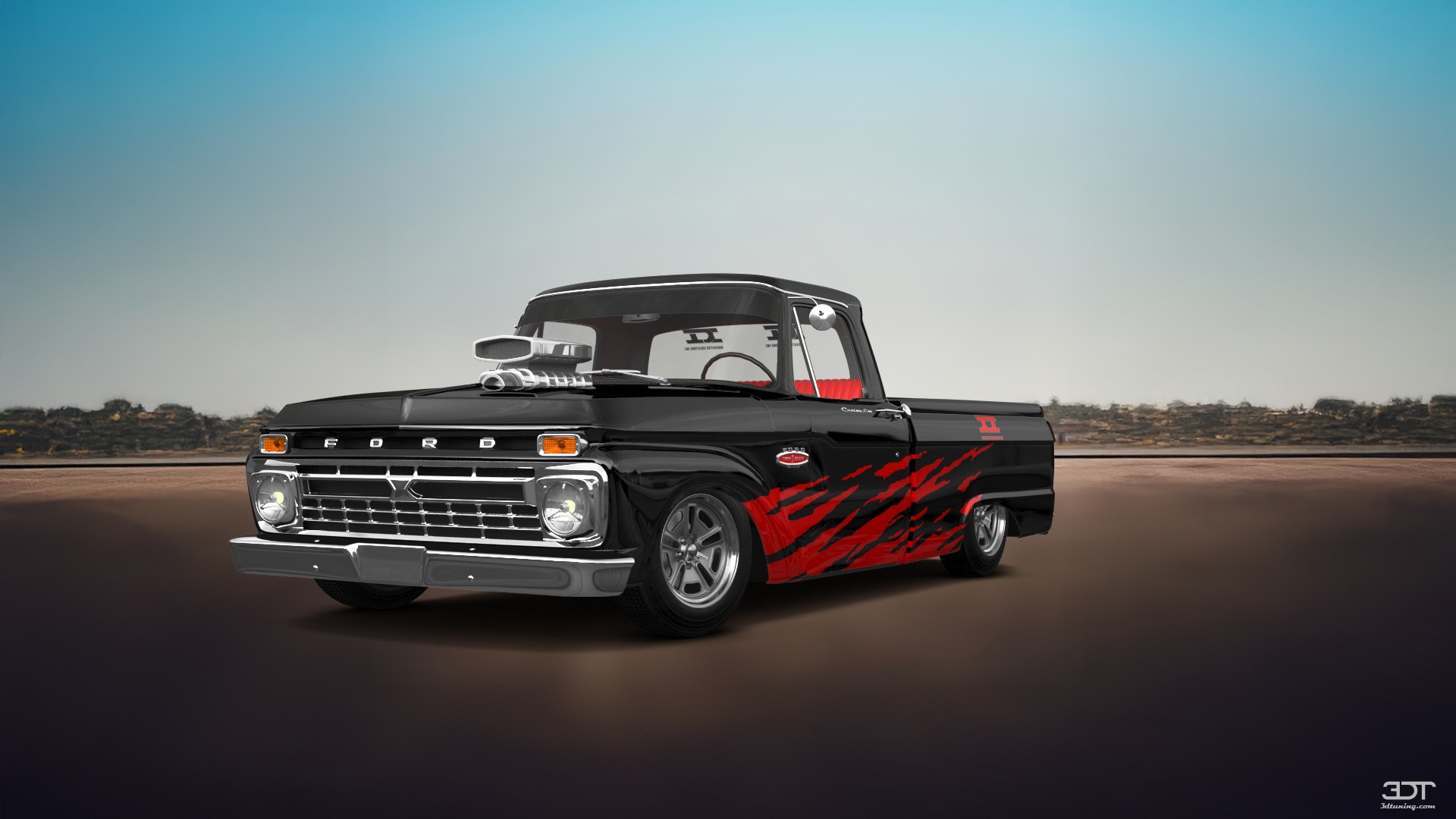 Ford F-100 Custom Cab 2 Door pickup truck 1966 tuning