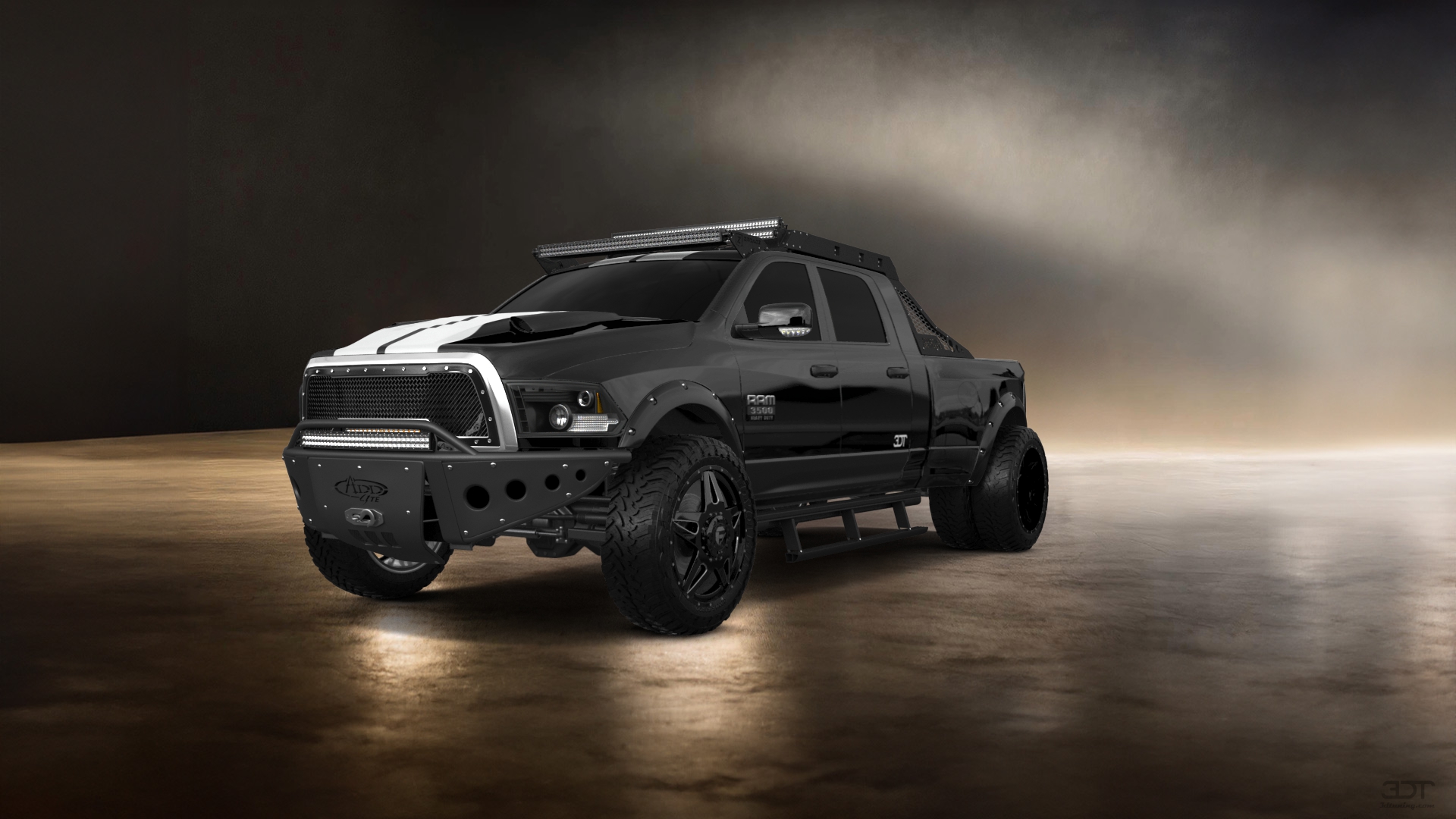 Dodge Ram Custom Super Crystal Dirt Soul Seven Sisters Cliffs England  Sunrise Art Car - el Tony, image size:1920x1080
