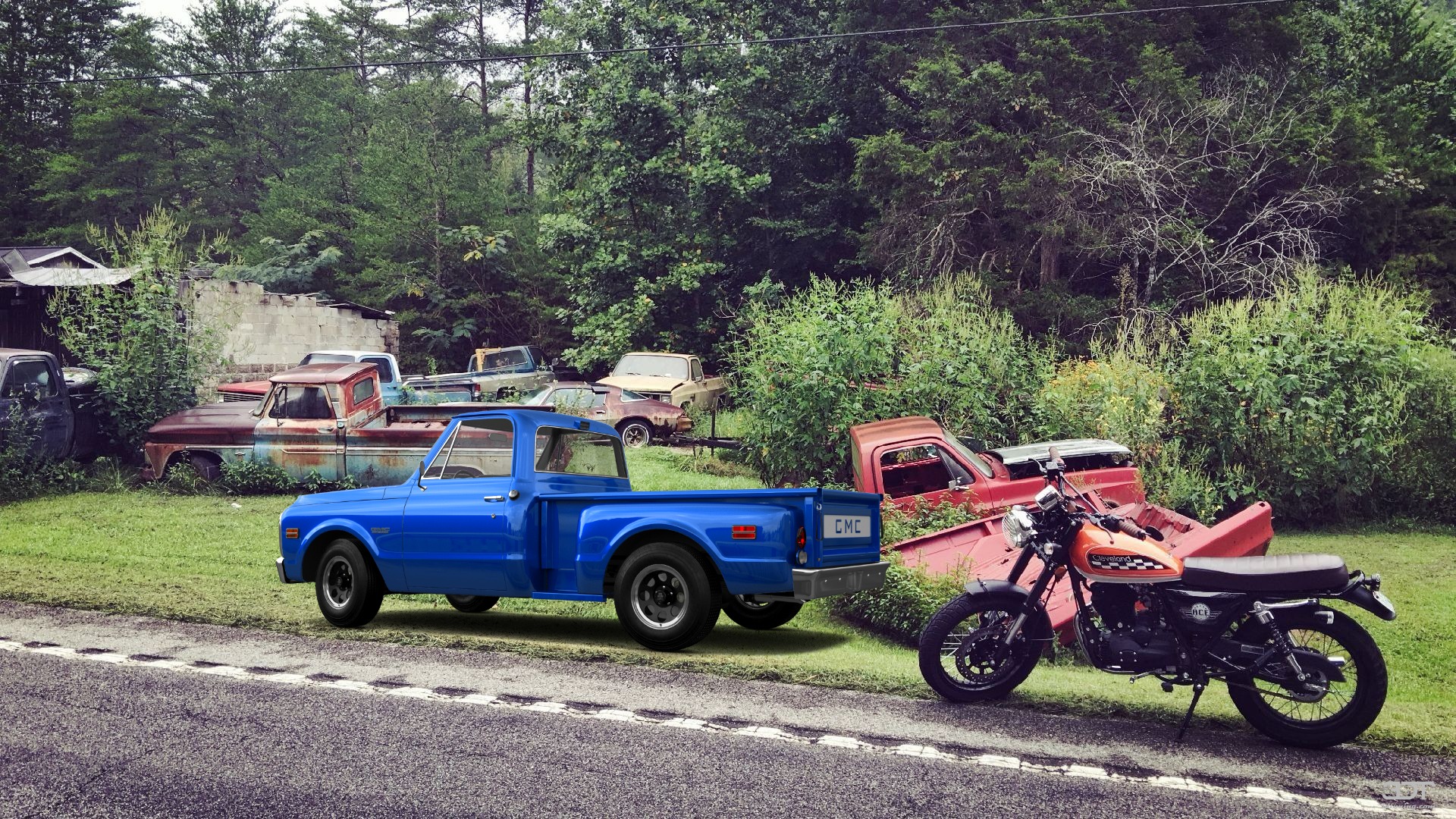 Tuning GMC K1500 2 Door pickup truck 1971