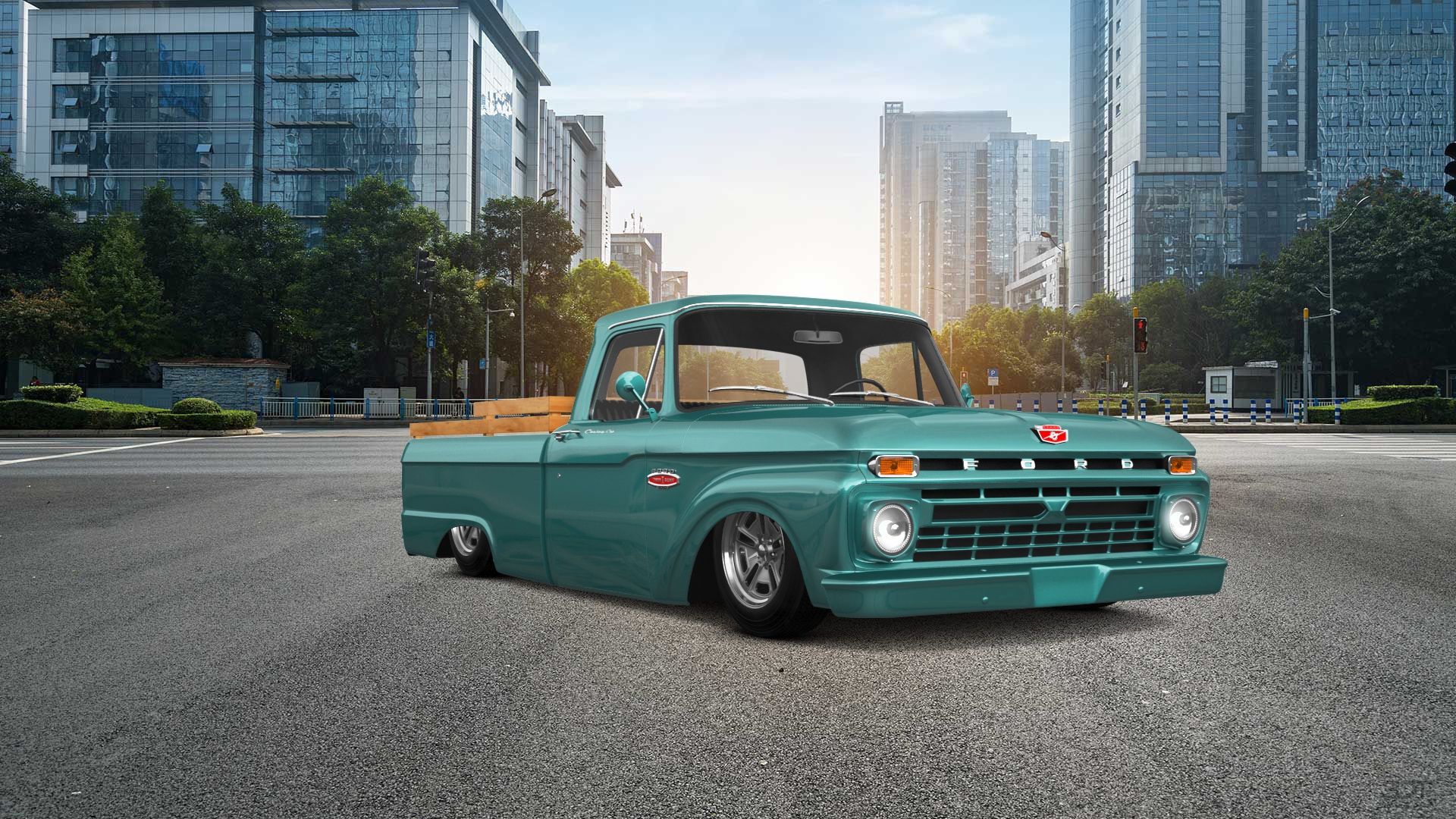 Ford F-100 Custom Cab 2 Door pickup truck 1966