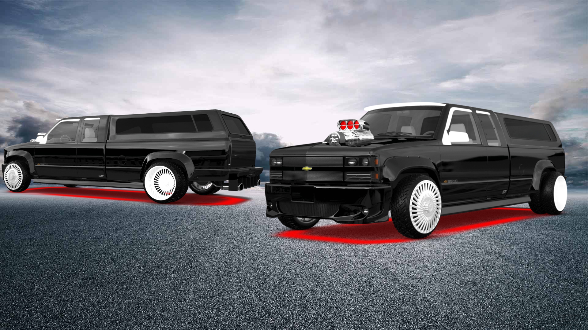Chevrolet K3500 Extended Cab Pickup Truck 1988