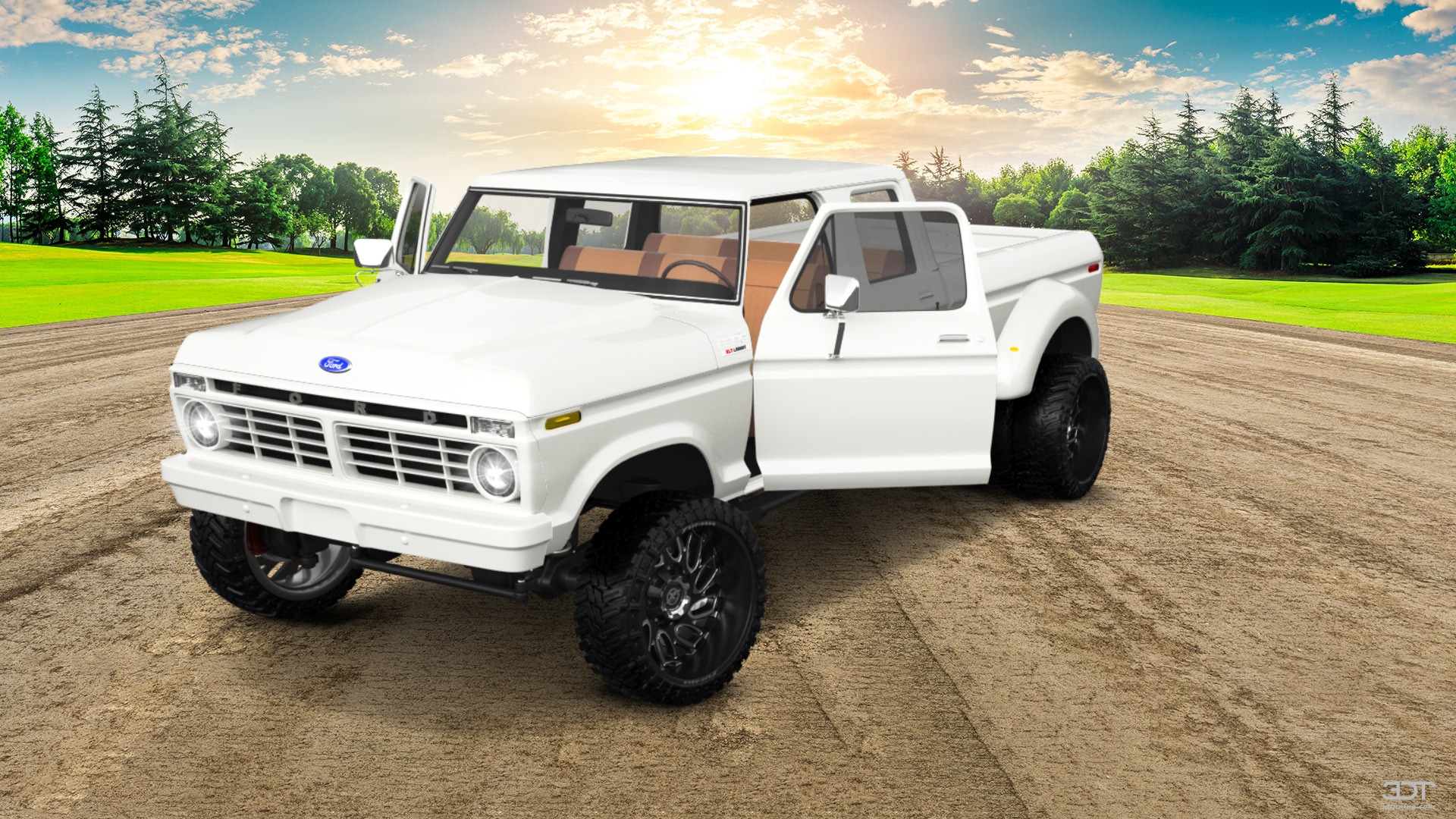 Ford F-350 Dually 4 Door pickup truck 1973 tuning