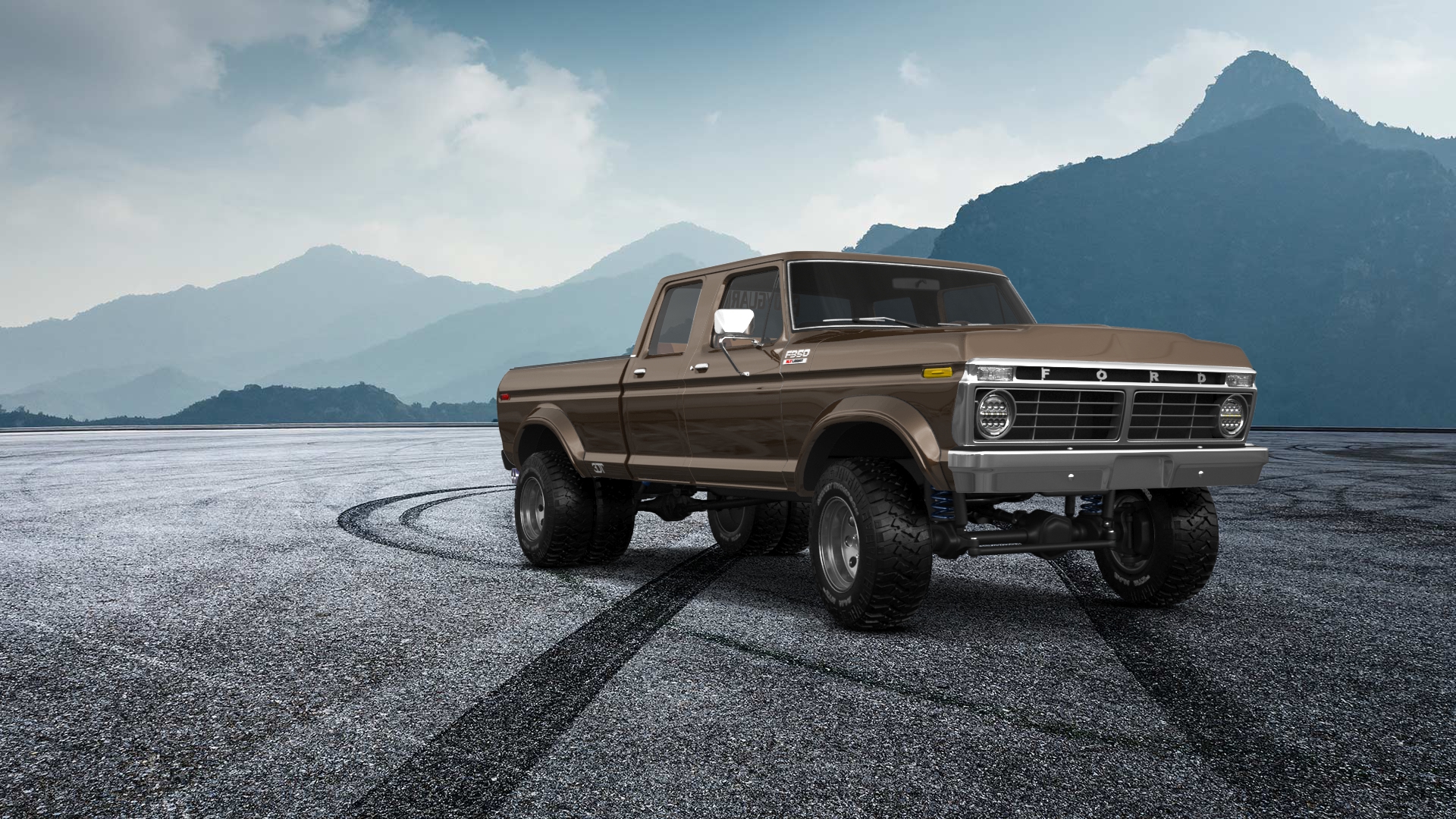 Ford F-350 Dually 4 Door pickup truck 1973 tuning