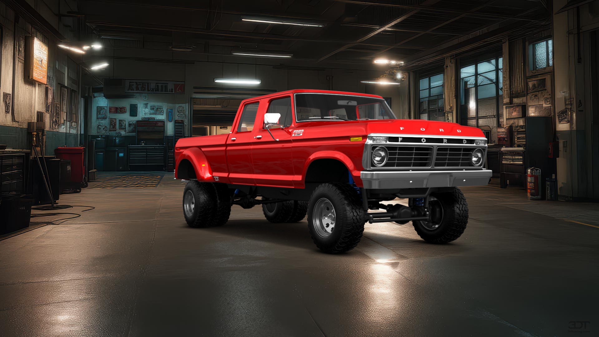 Ford F-350 Dually 4 Door pickup truck 1973 tuning