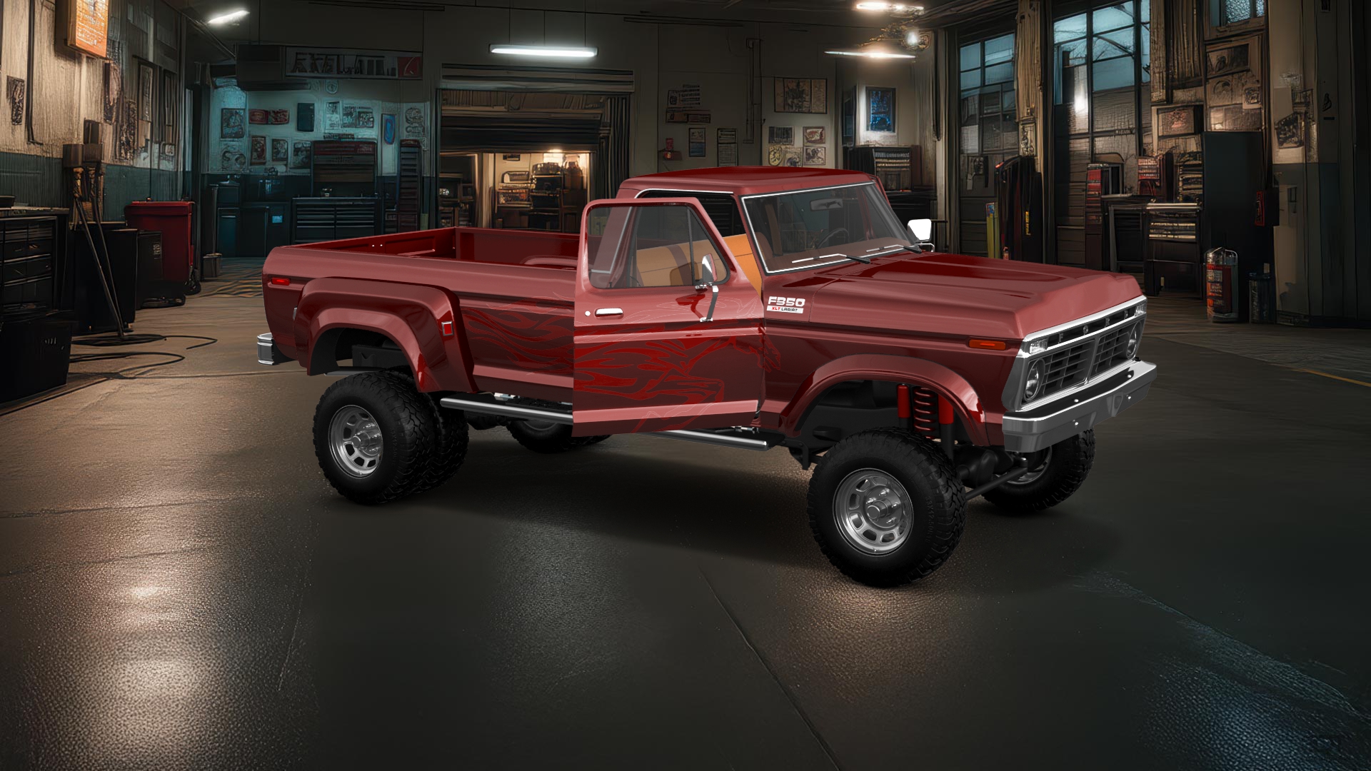 Ford F-350 Dually 2 Door pickup truck 1974 tuning